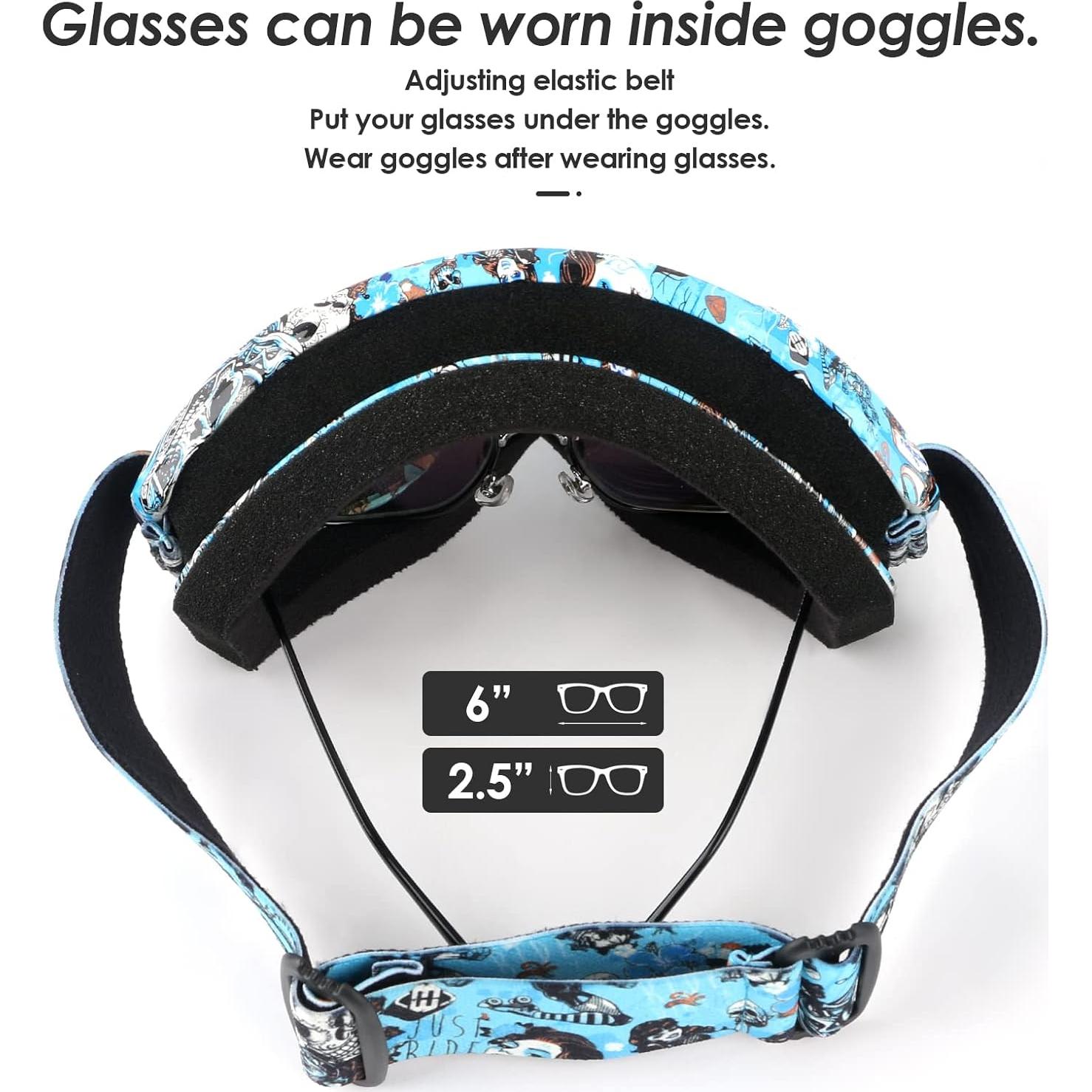 Gafas de Motocicleta GGBuy Mt035 Azul UV400 Antiempañamiento