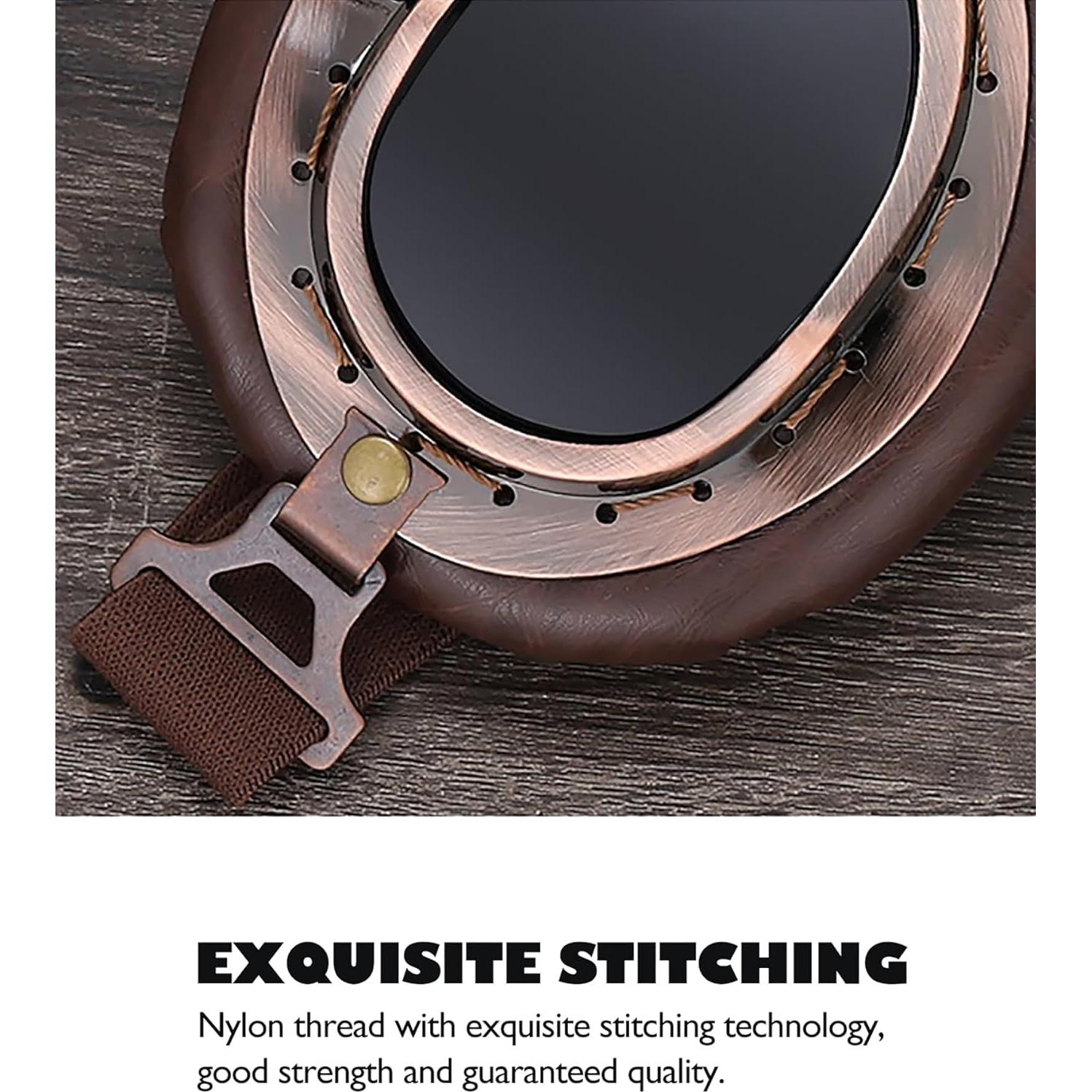 Gafas de Moto Vintage Peicees Aviador para Adultos Unisex