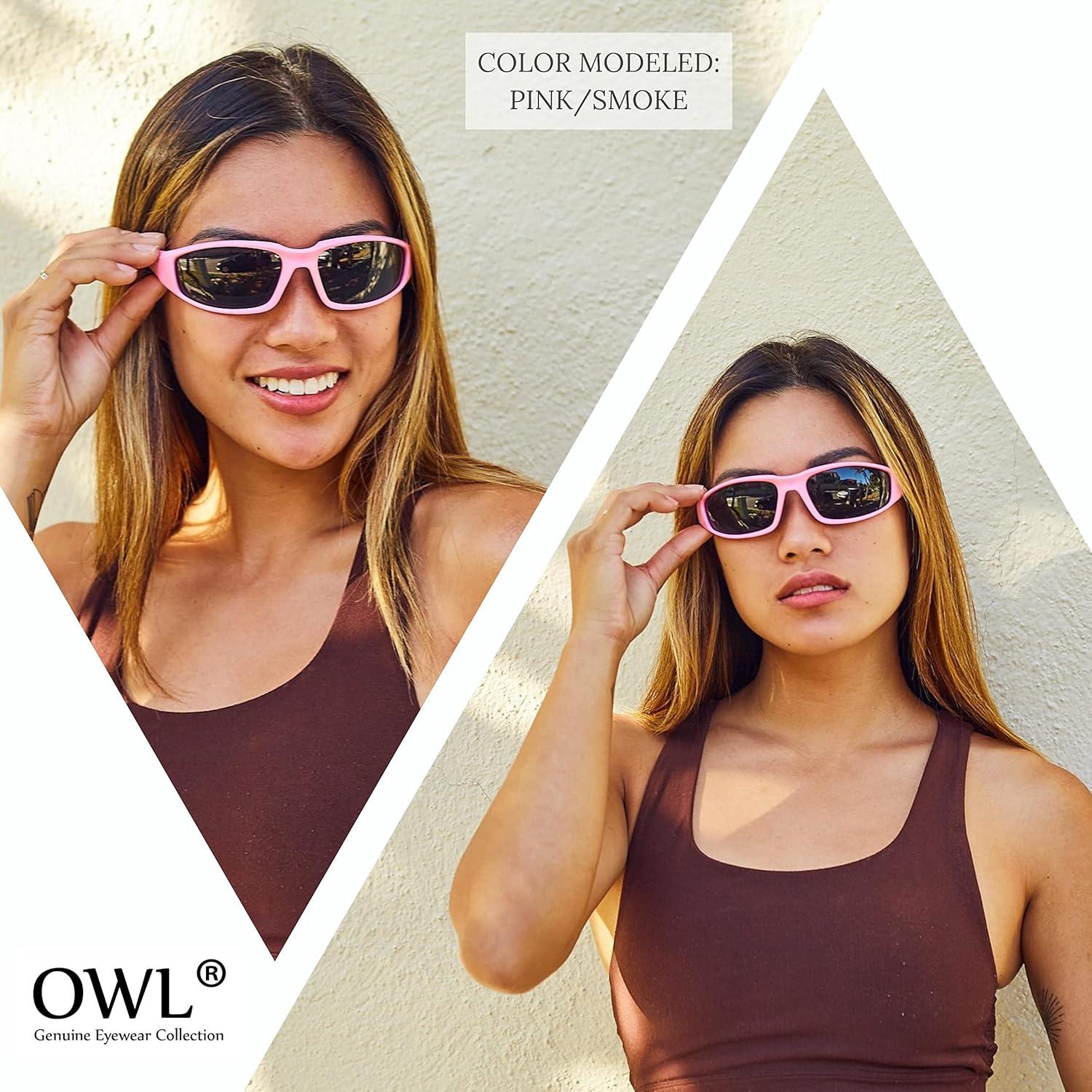 Gafas de moto OWL con lente clara y espejo ahumado UV400
