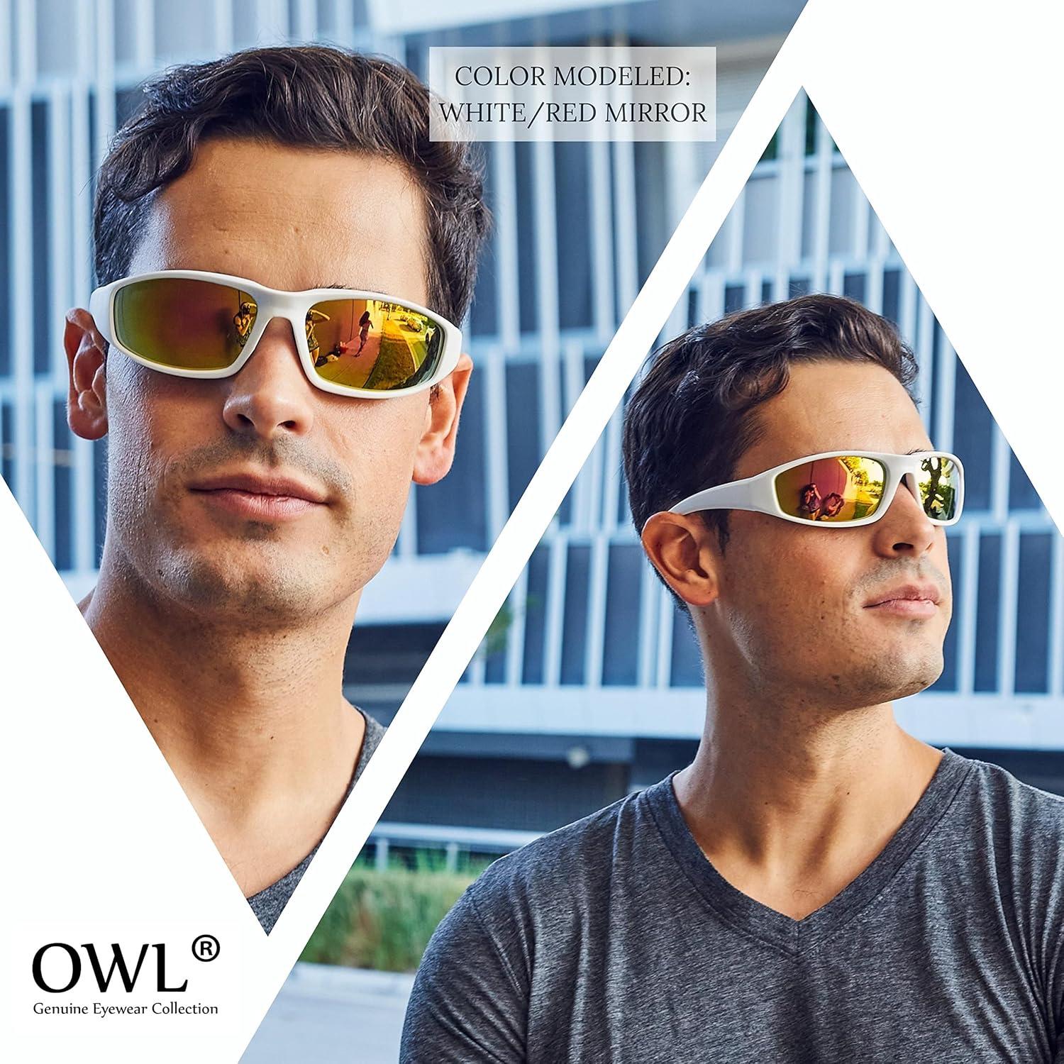 Gafas de moto OWL con lente clara y espejo ahumado UV400