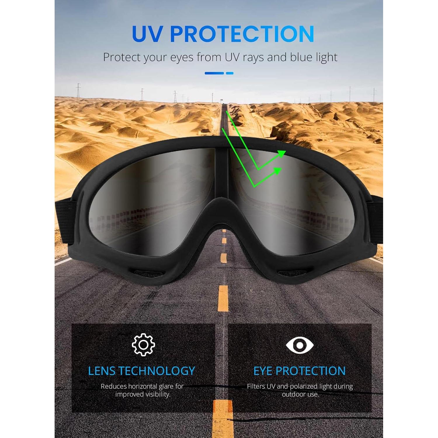 Gafas de Motocicleta ATV y Motocross UV400 Antiempañante