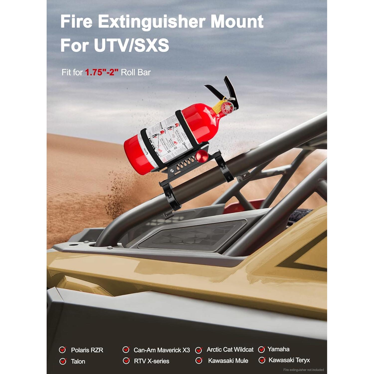 Soporte para Extintor de Incendio UTV ZIDIYORUO 1.75-2" Ajustable