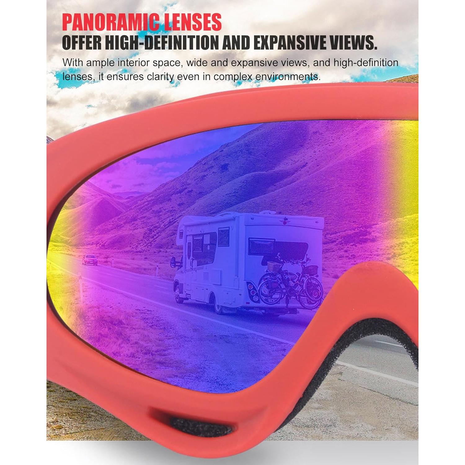 Gafas de Motocicleta Immoono con Balaclavas - 2 Pcs