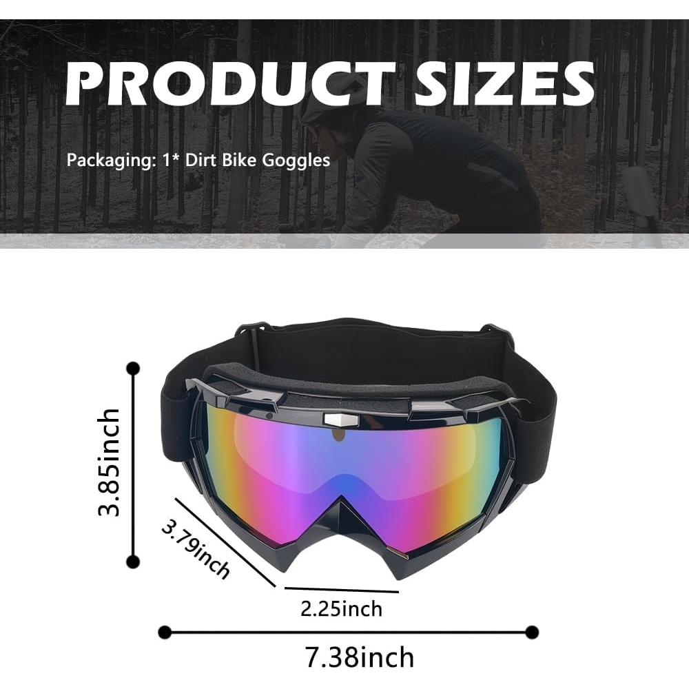 Gafas de Motocross Figpade 2025 Anti-Sol Ajustables 18.7x9.8cm