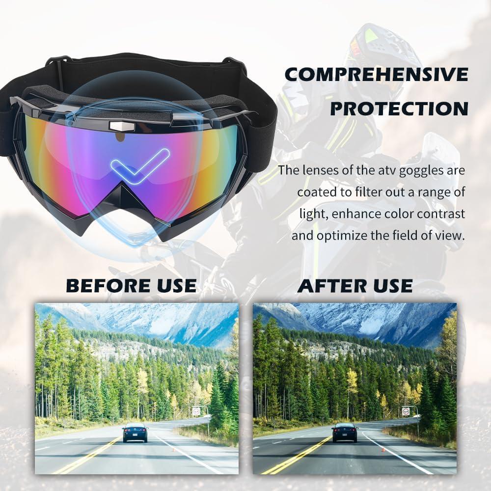 Gafas de Motocross Figpade 2025 Anti-Sol Ajustables 18.7x9.8cm