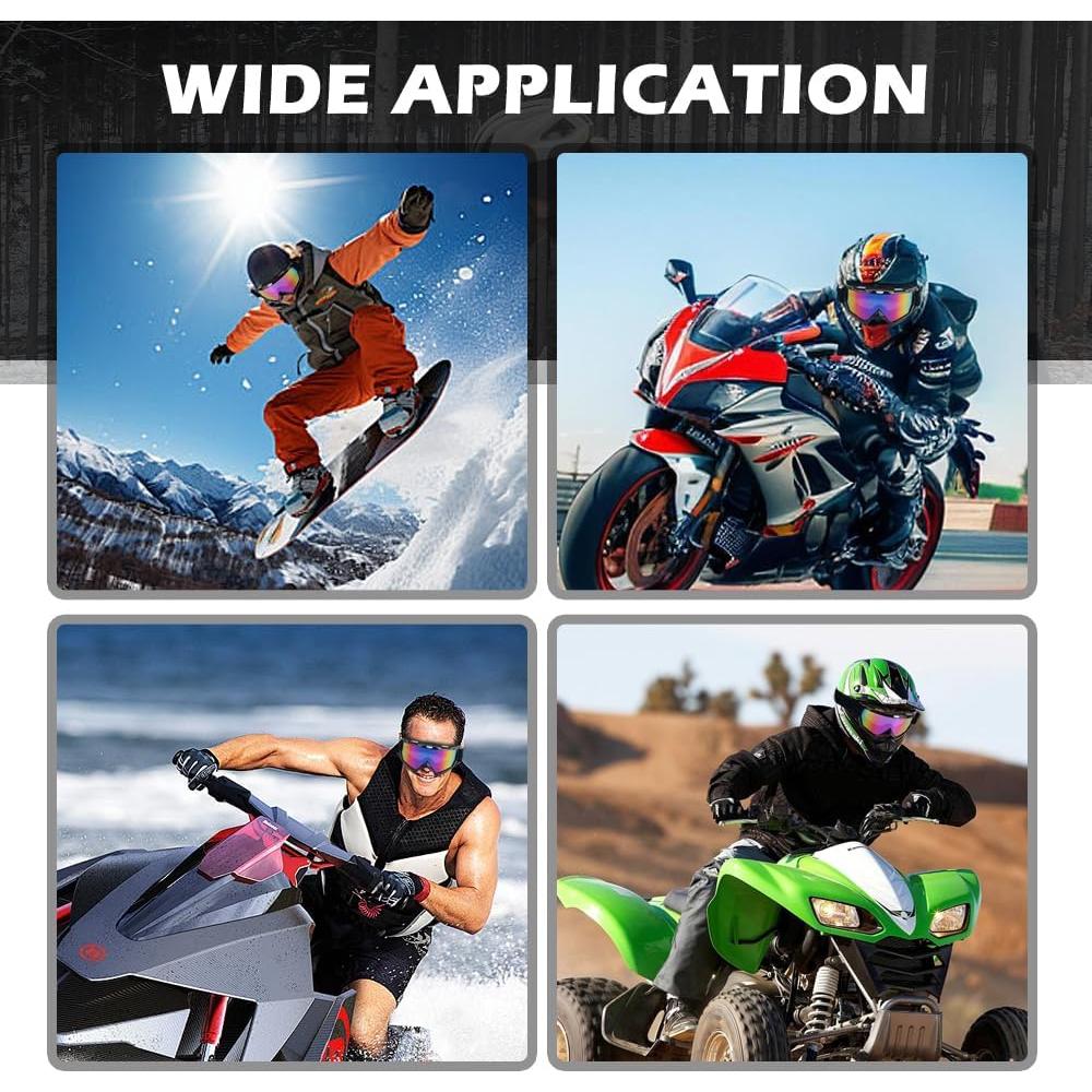 Gafas de Motocross Figpade 2025 Anti-Sol Ajustables 18.7x9.8cm