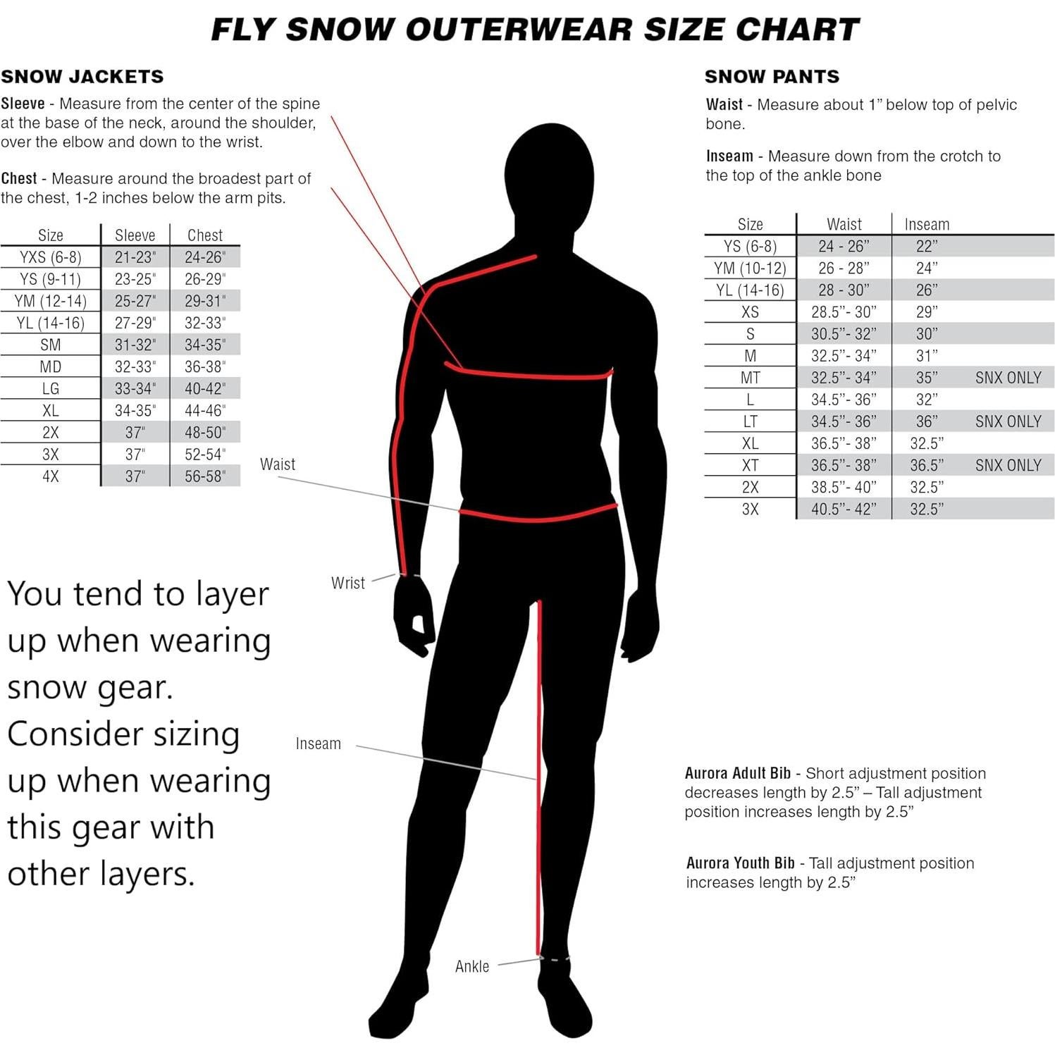 Chaqueta de Nieve Fly Racing Carbon para Hombre - XX-Large