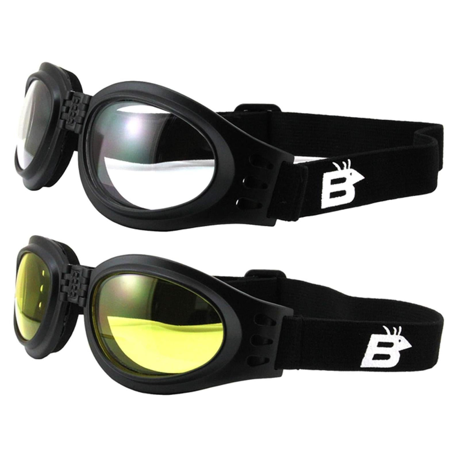 Gafas de Motocicleta Birdz Parrot 2 Pares Lentes Claras y Amarillas