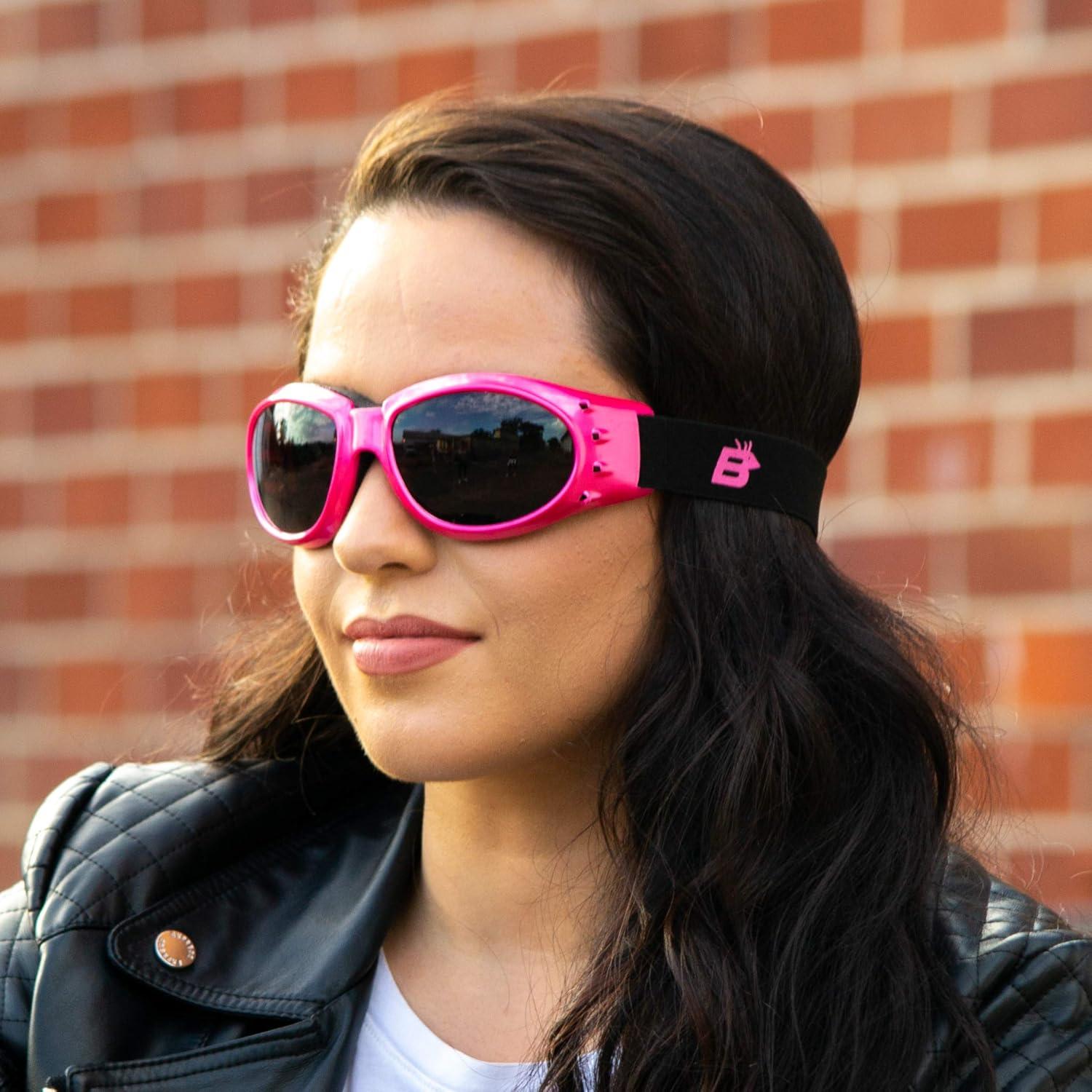 Gafas de moto Birdz Eyewear Eagle - 2 pares marcos rosas