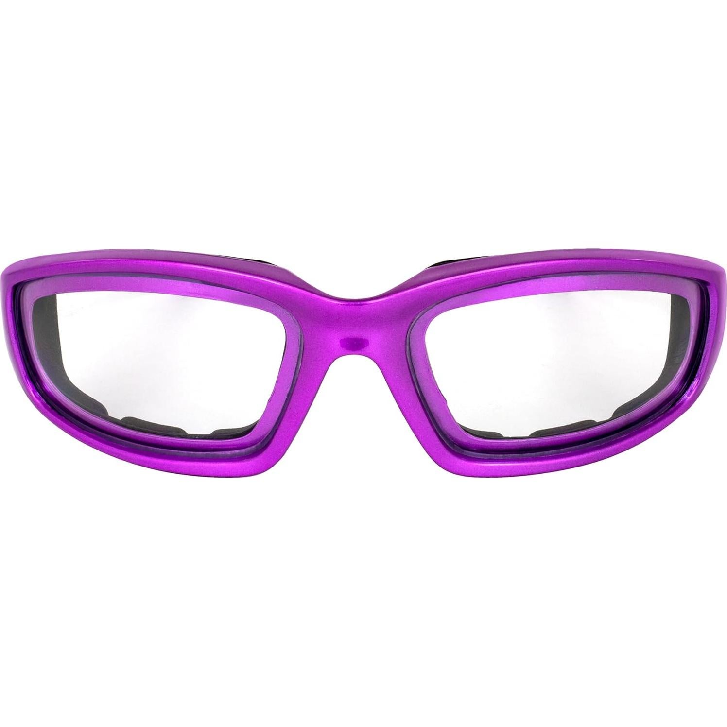 Gafas de sol acolchadas Birdz Oriole para motocicleta moradas