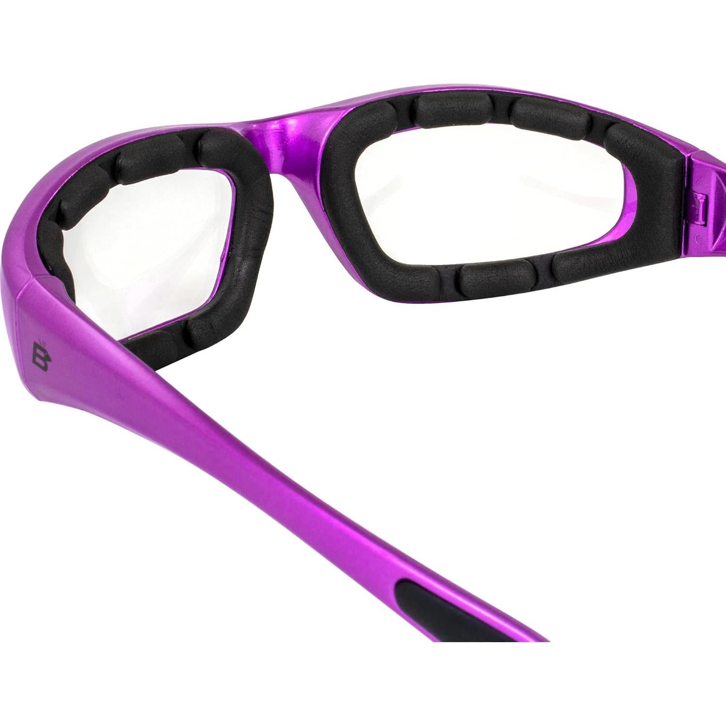 Gafas de sol acolchadas Birdz Oriole para motocicleta moradas