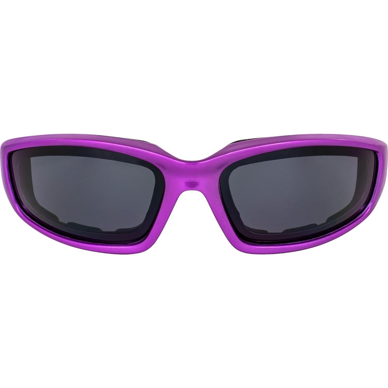 Gafas de sol acolchadas Birdz Oriole para motocicleta moradas