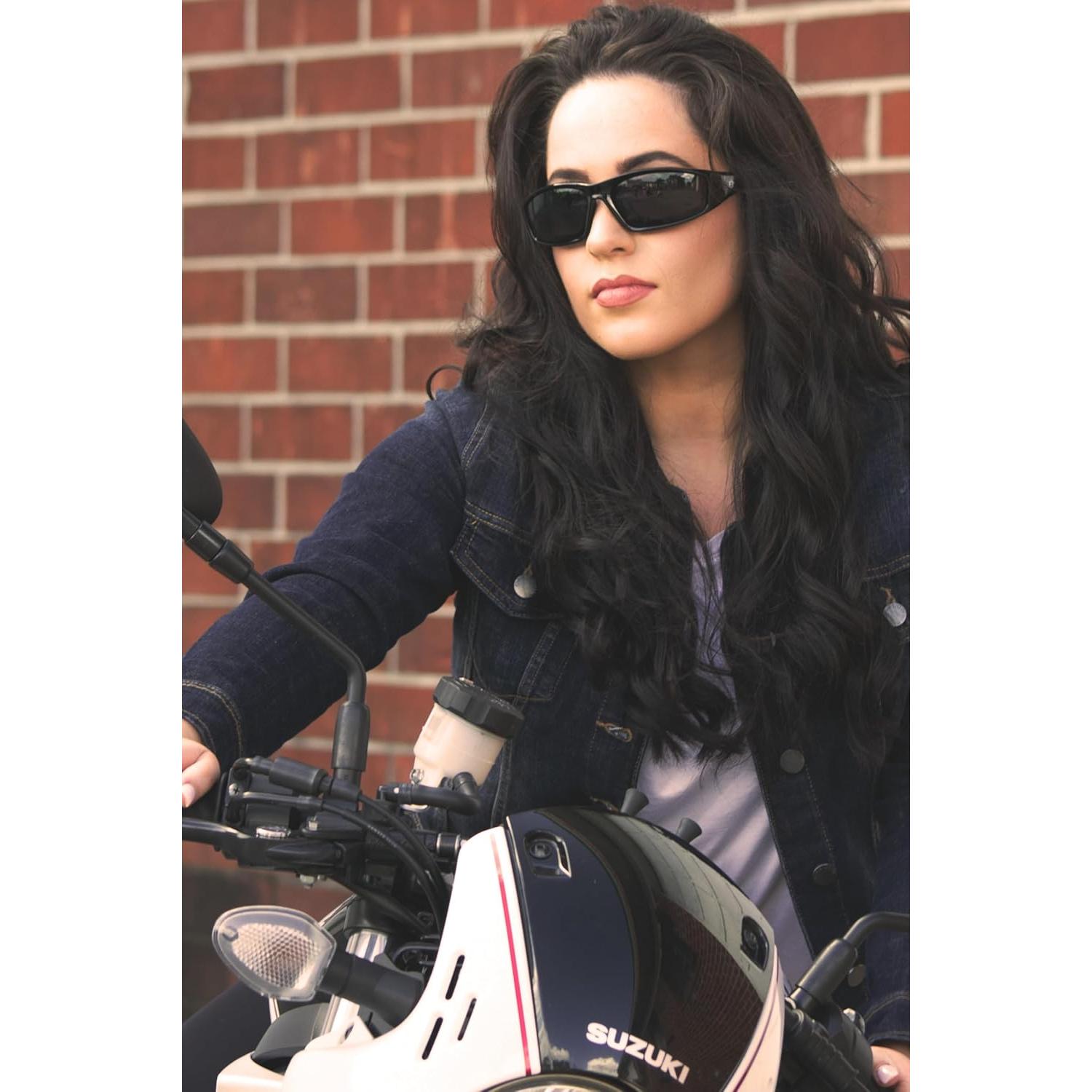 Gafas de sol acolchadas Birdz Oriole para motocicleta moradas