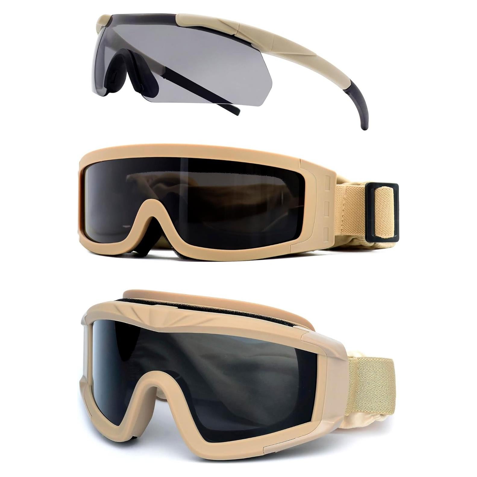 Gafas Tácticas SPOSUNE con 3 Lentes Intercambiables UV400