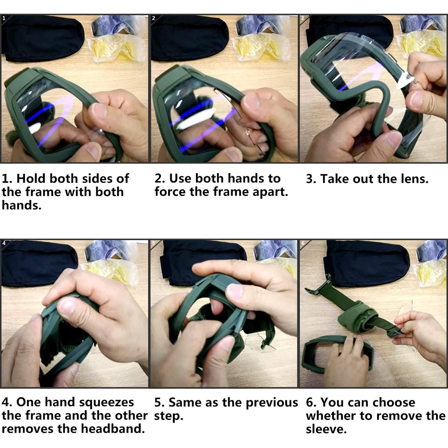 Gafas Tácticas SPOSUNE con 3 Lentes Intercambiables UV400