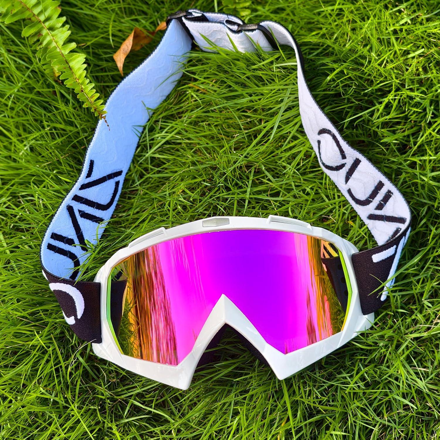 Gafas de Motocicleta ZJNUO 833 - UV400, Antideslizantes, Ajustables