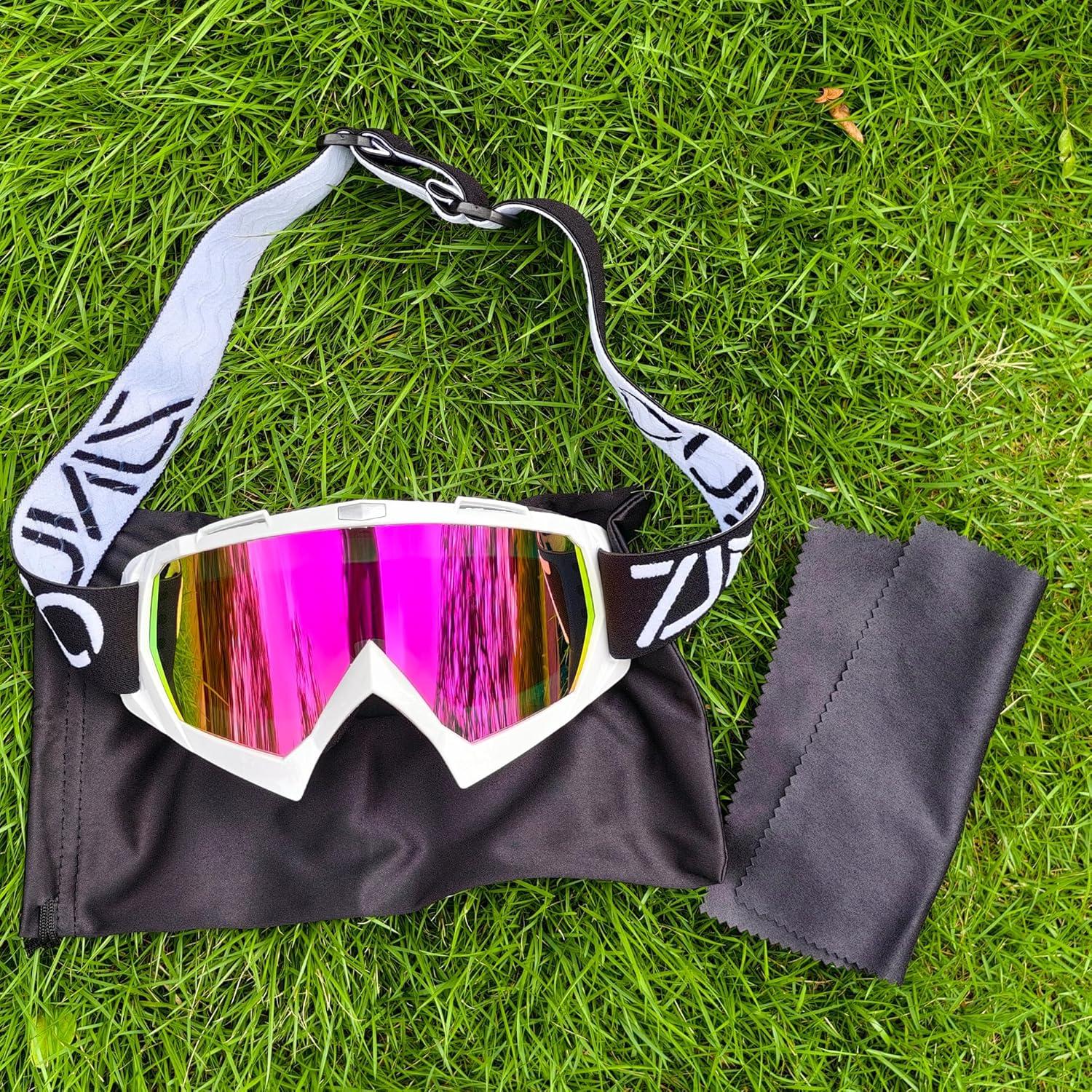 Gafas de Motocicleta ZJNUO 833 - UV400, Antideslizantes, Ajustables