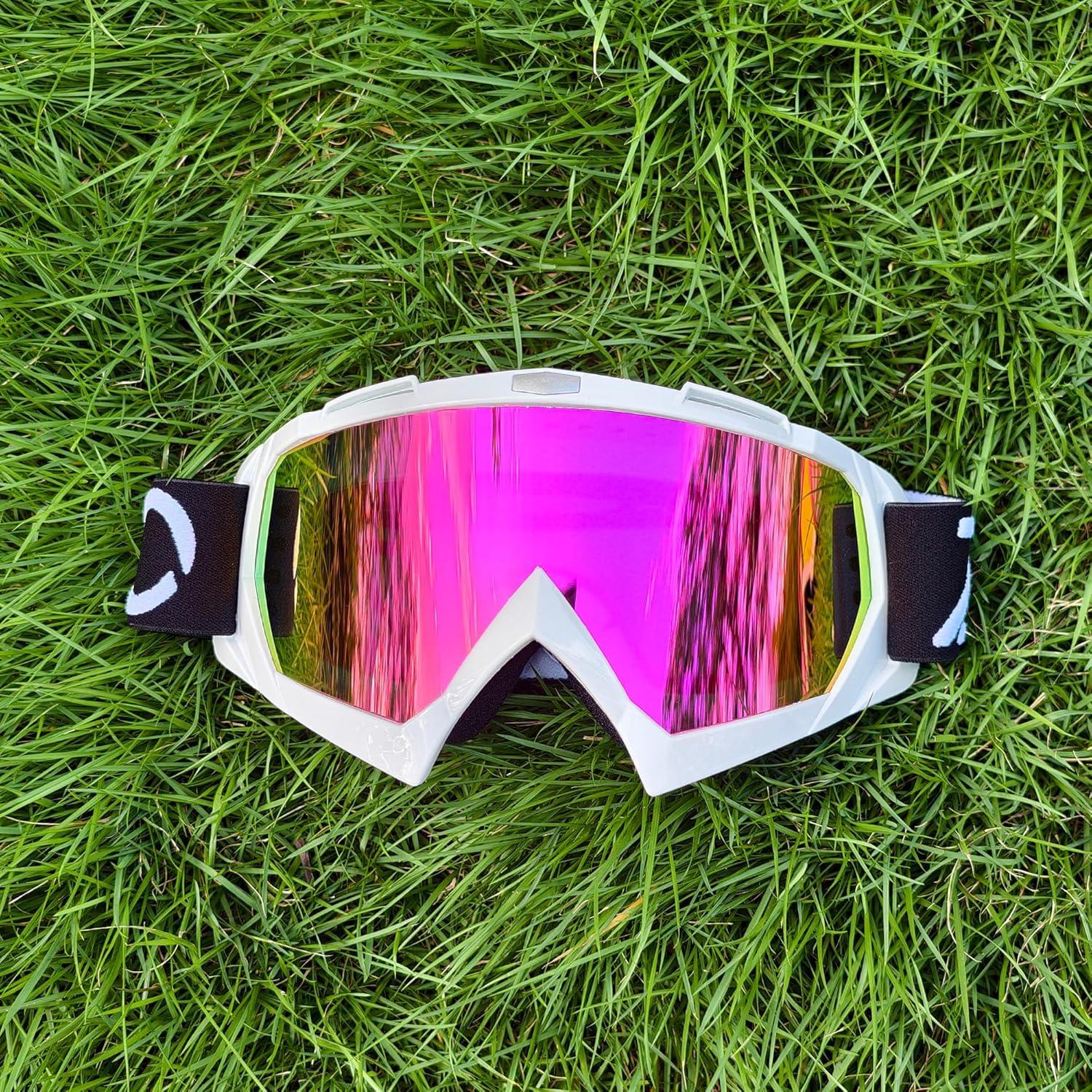 Gafas de Motocicleta ZJNUO 833 - UV400, Antideslizantes, Ajustables