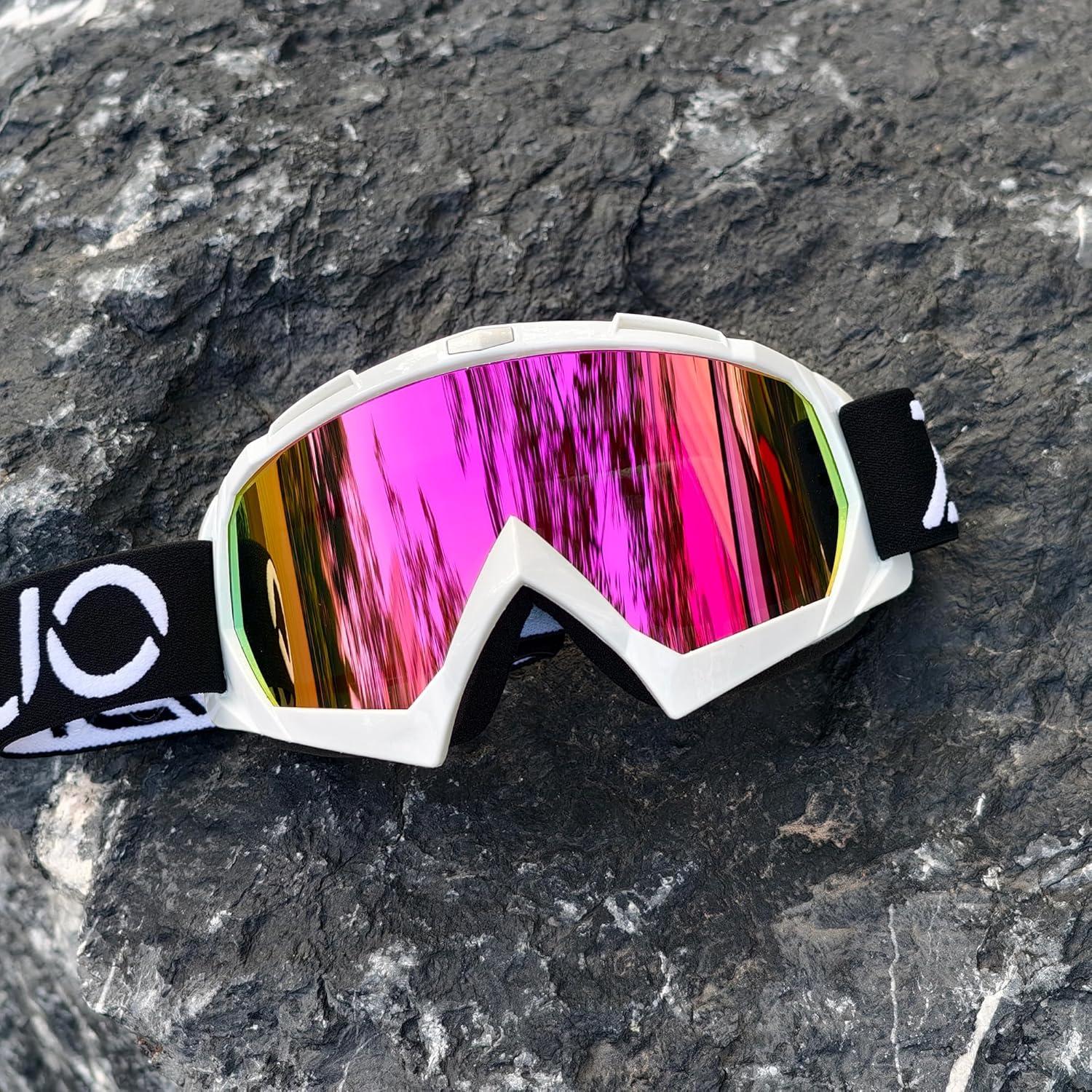 Gafas de Motocicleta ZJNUO 833 - UV400, Antideslizantes, Ajustables