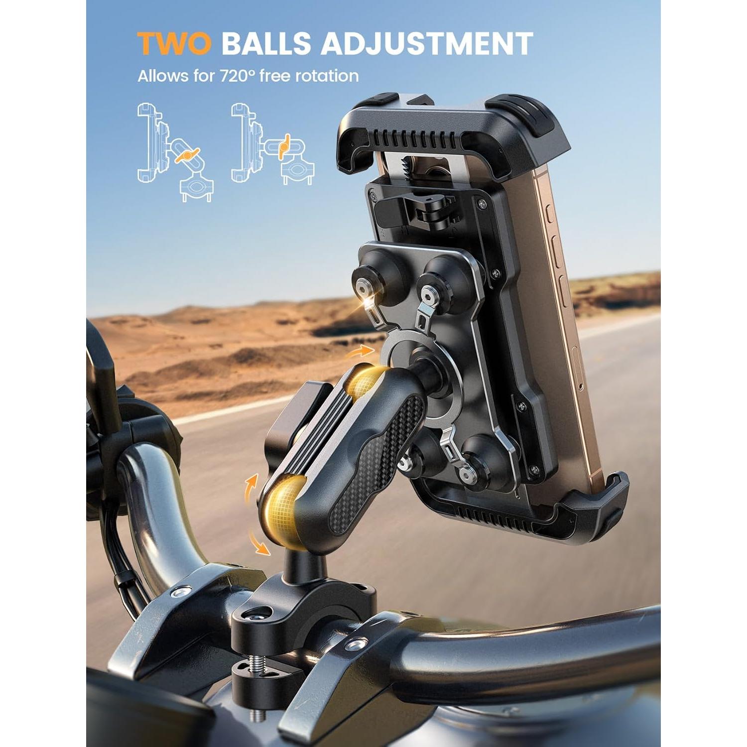 Soporte para Teléfono de Motocicleta Lamicall - Antivibración