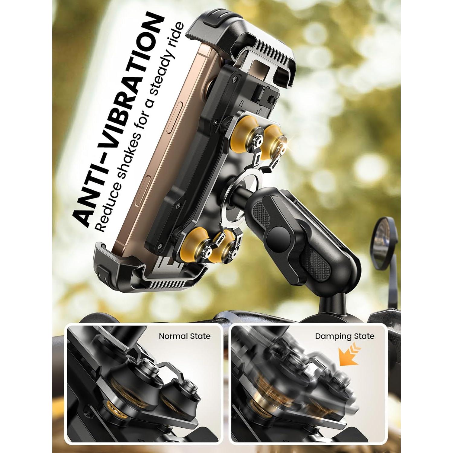 Soporte para Teléfono de Motocicleta Lamicall - Antivibración