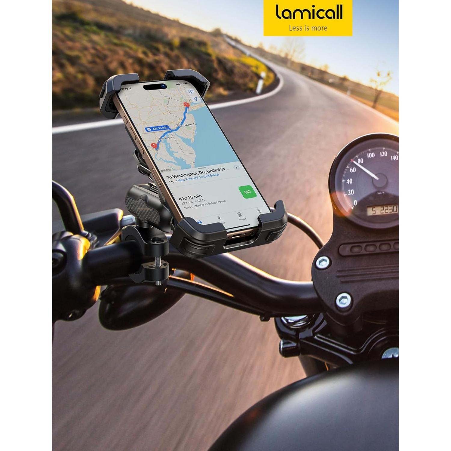 Soporte para Teléfono de Motocicleta Lamicall - Antivibración