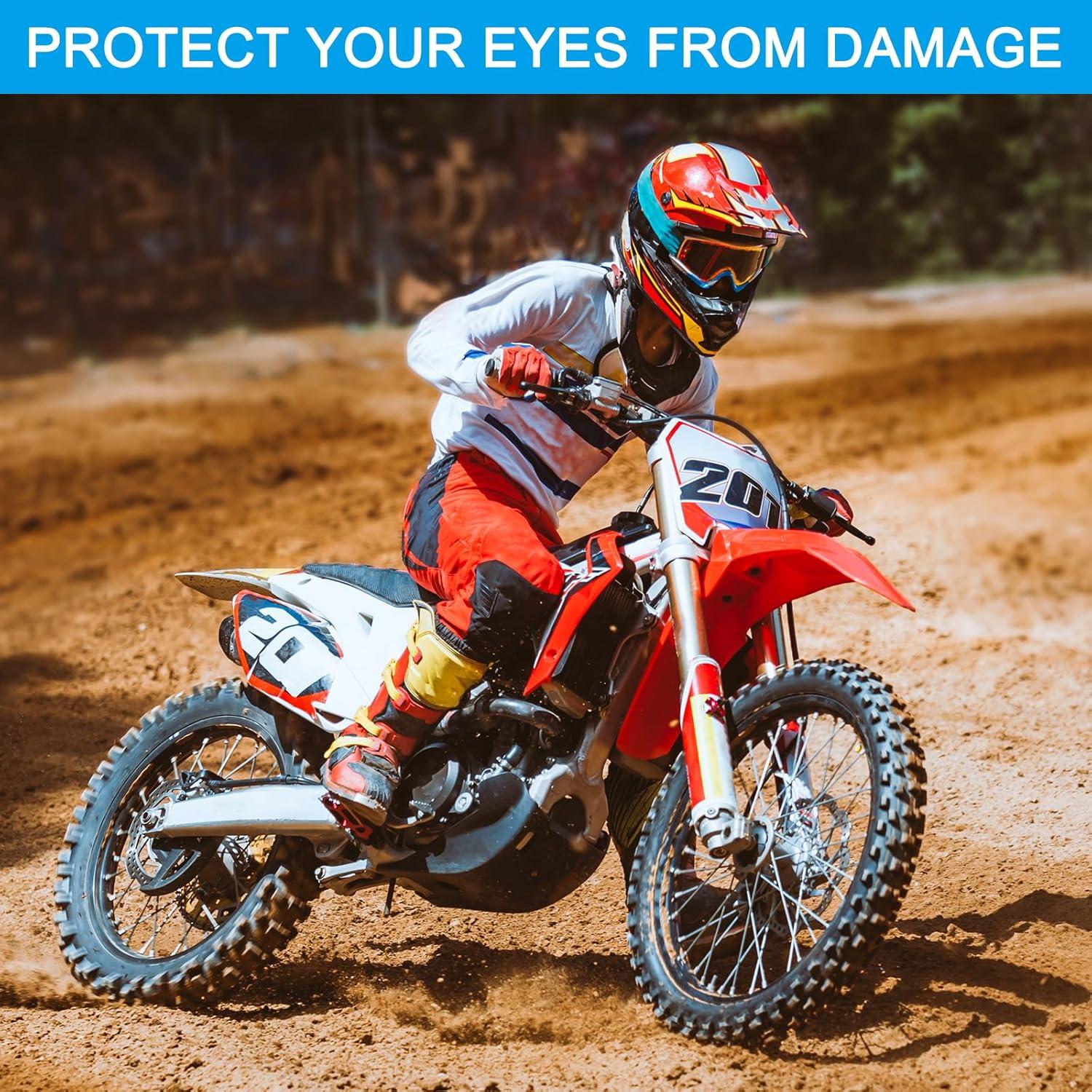 Gafas de Moto PATIKIL ATV y Esquí Antiviento 17.5x10cm