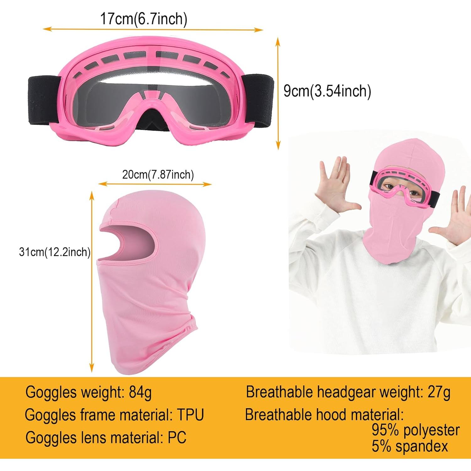 Gafas de Motocross para Niños ATV Rosa con Protección UV