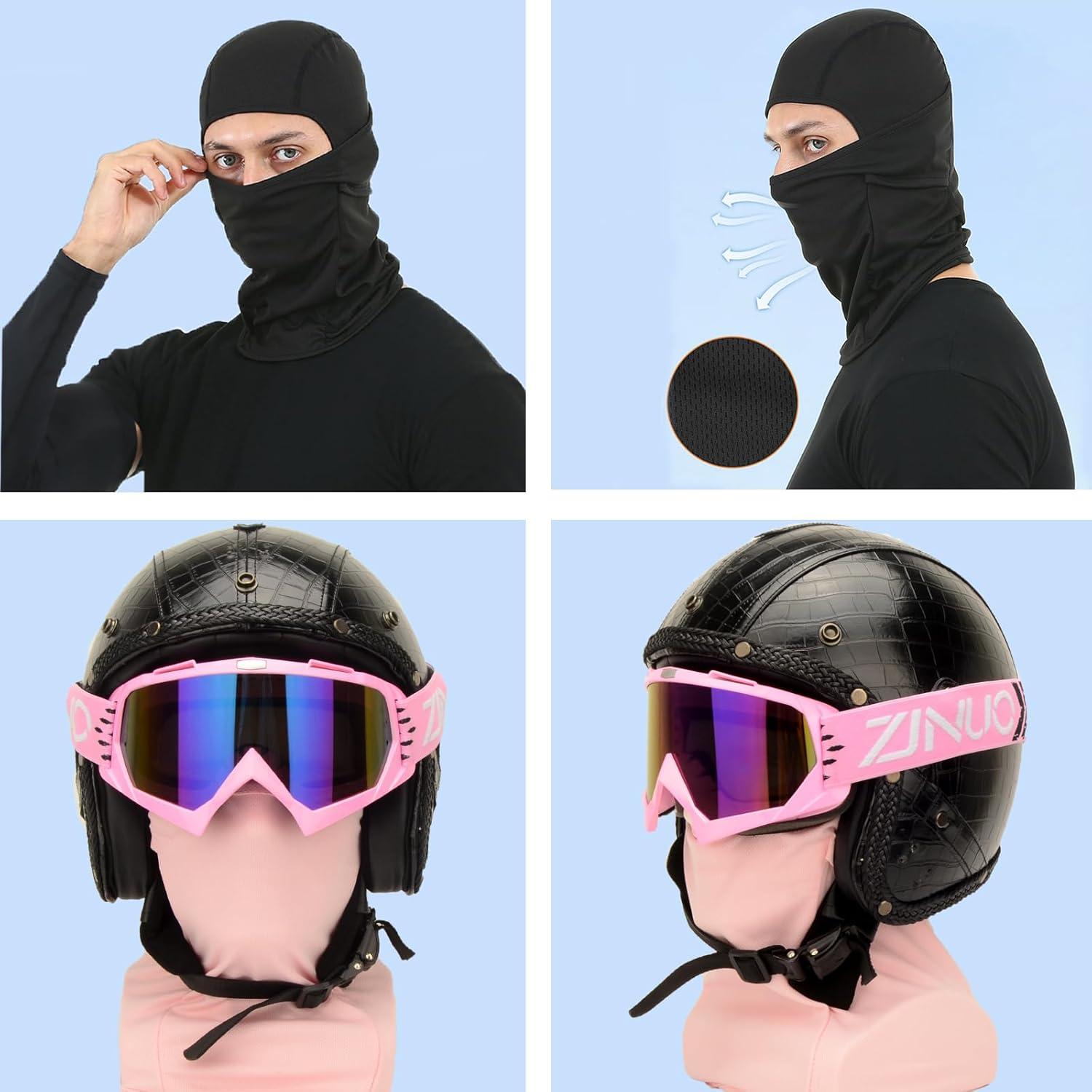 Gafas de ATV y máscara de balaclava Unisex - Rosa