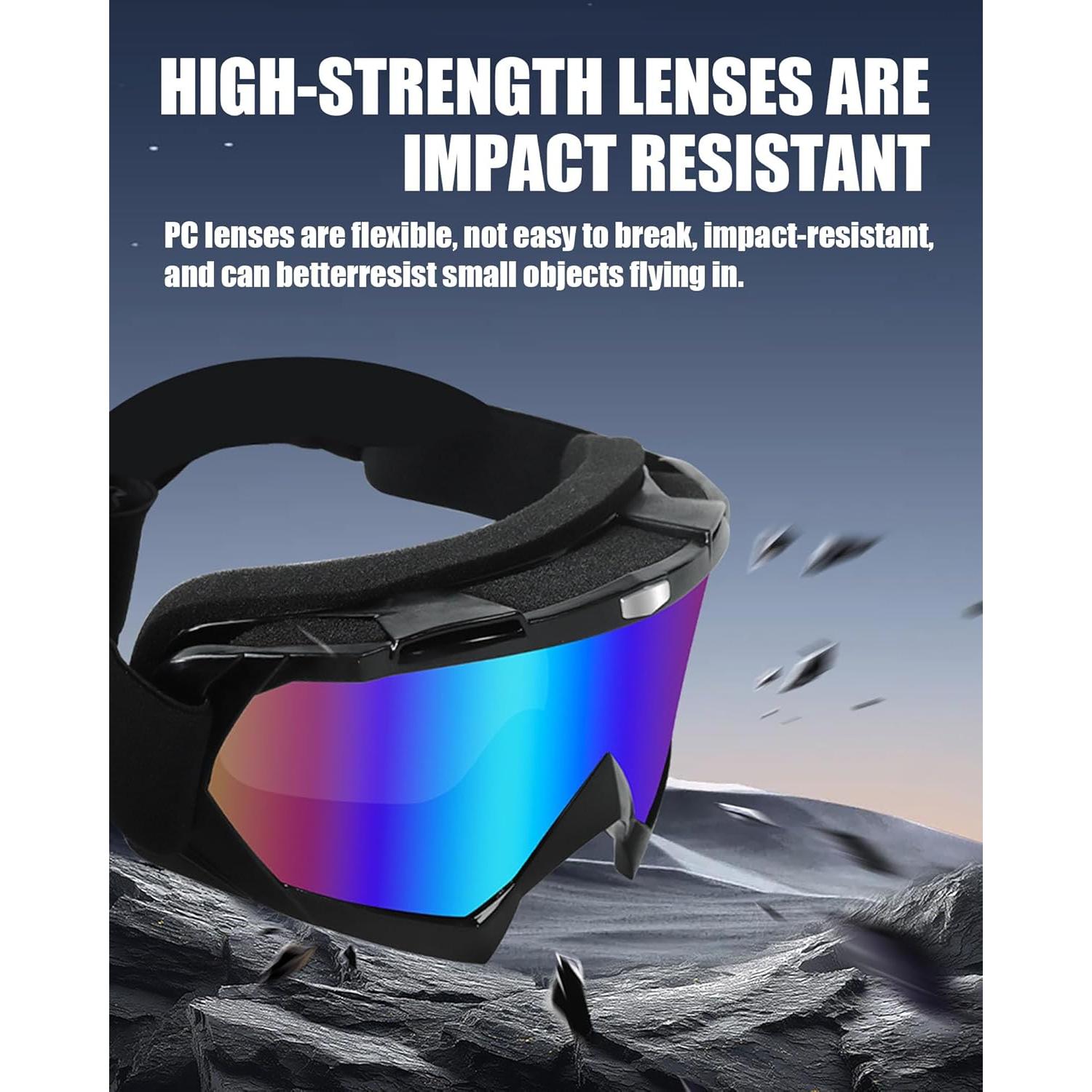 Gafas de Motocross Immoono con Balaclava UV y Antiviento