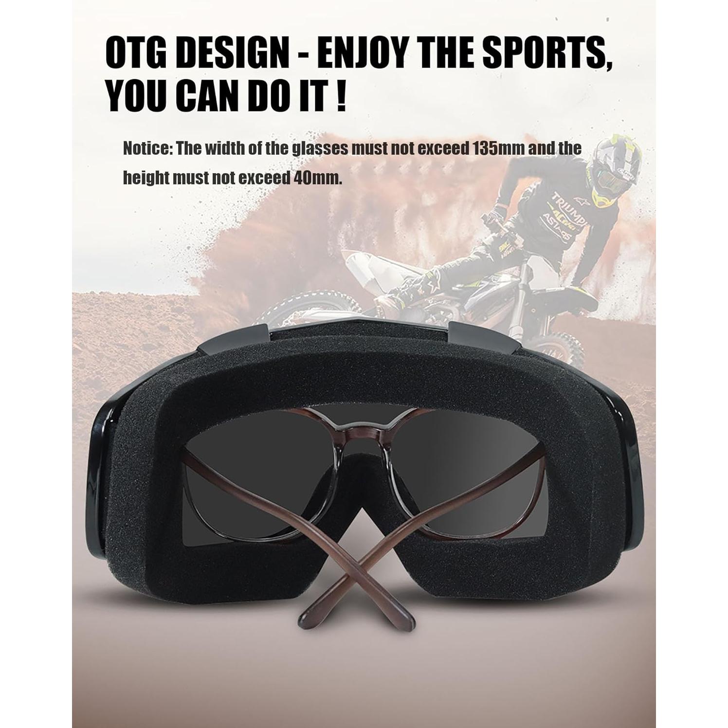 Gafas de Motocross Immoono con Balaclava UV y Antiviento