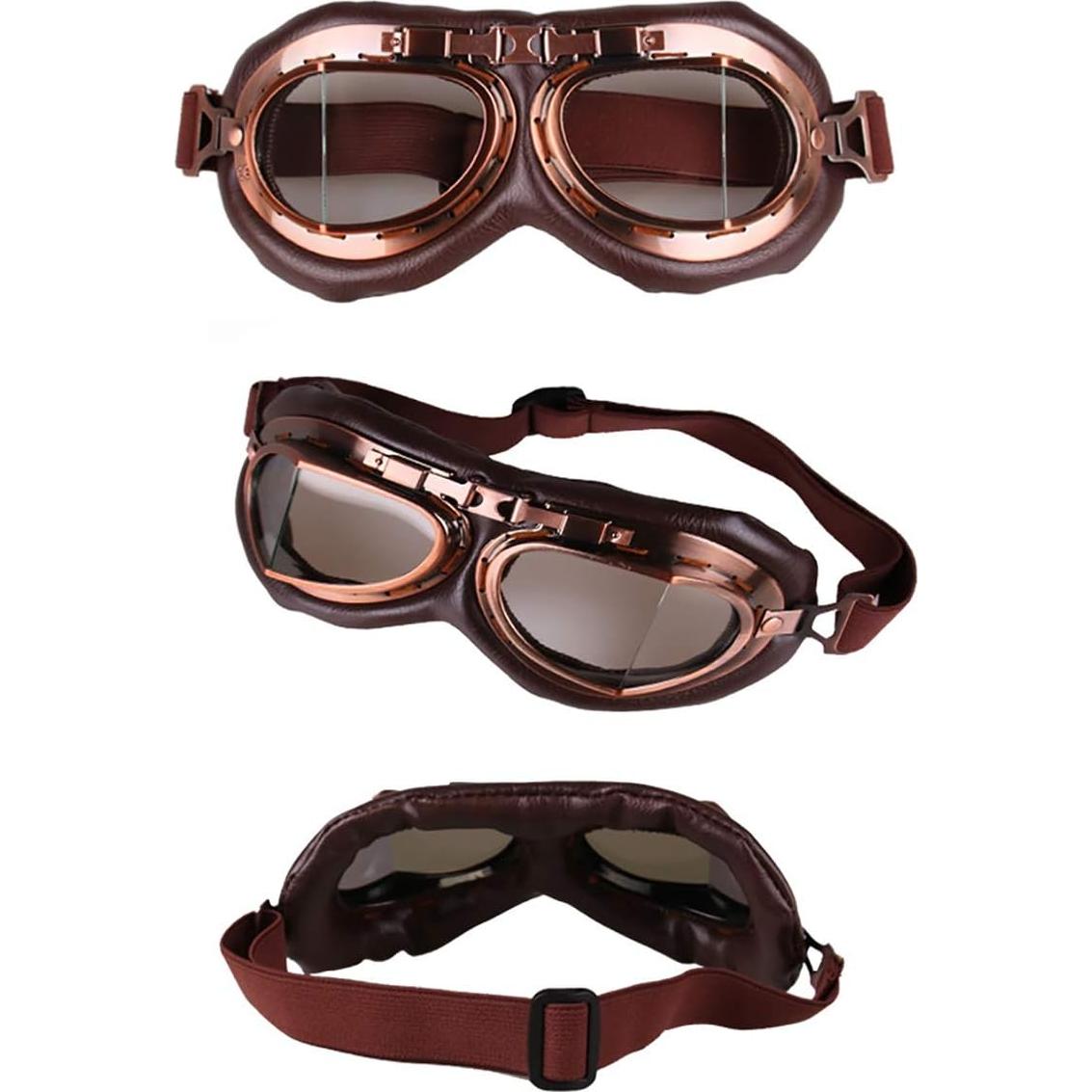 Paquete de 3 Gafas Vintage Peicees para Motocicleta y Bicicleta