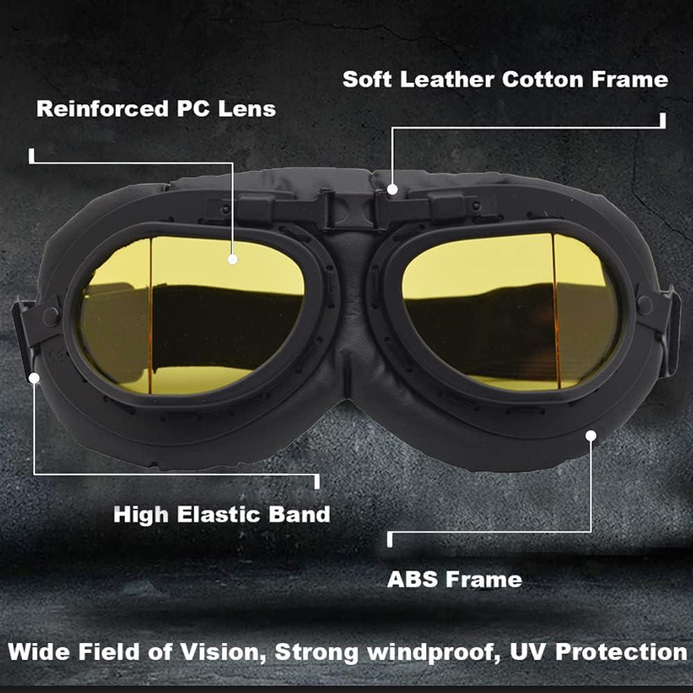 Paquete de 2 Gafas Vintage Peicees para Motocicleta y Ciclismo