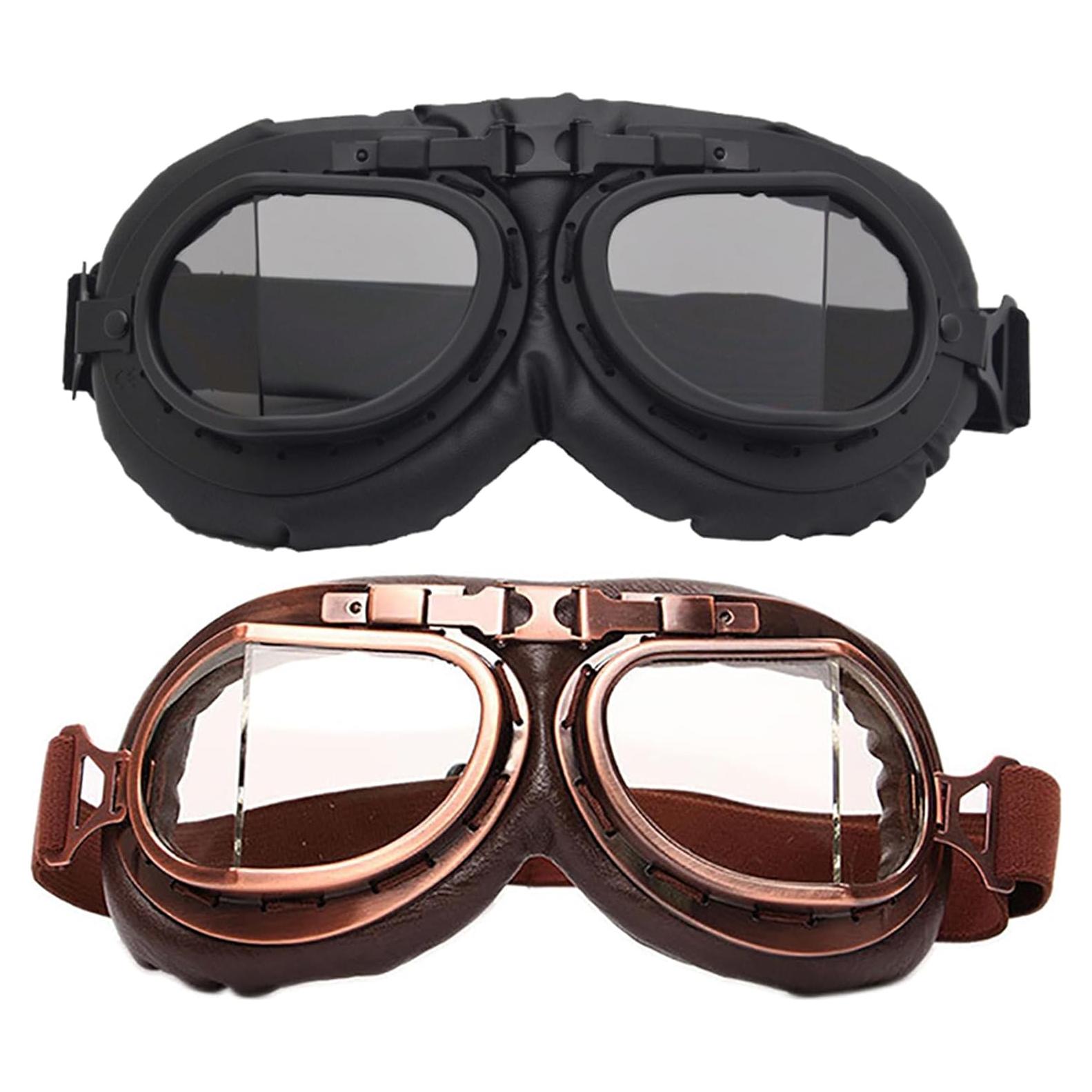 Paquete de 2 Gafas Vintage Peicees para Motocicleta y Bicicleta