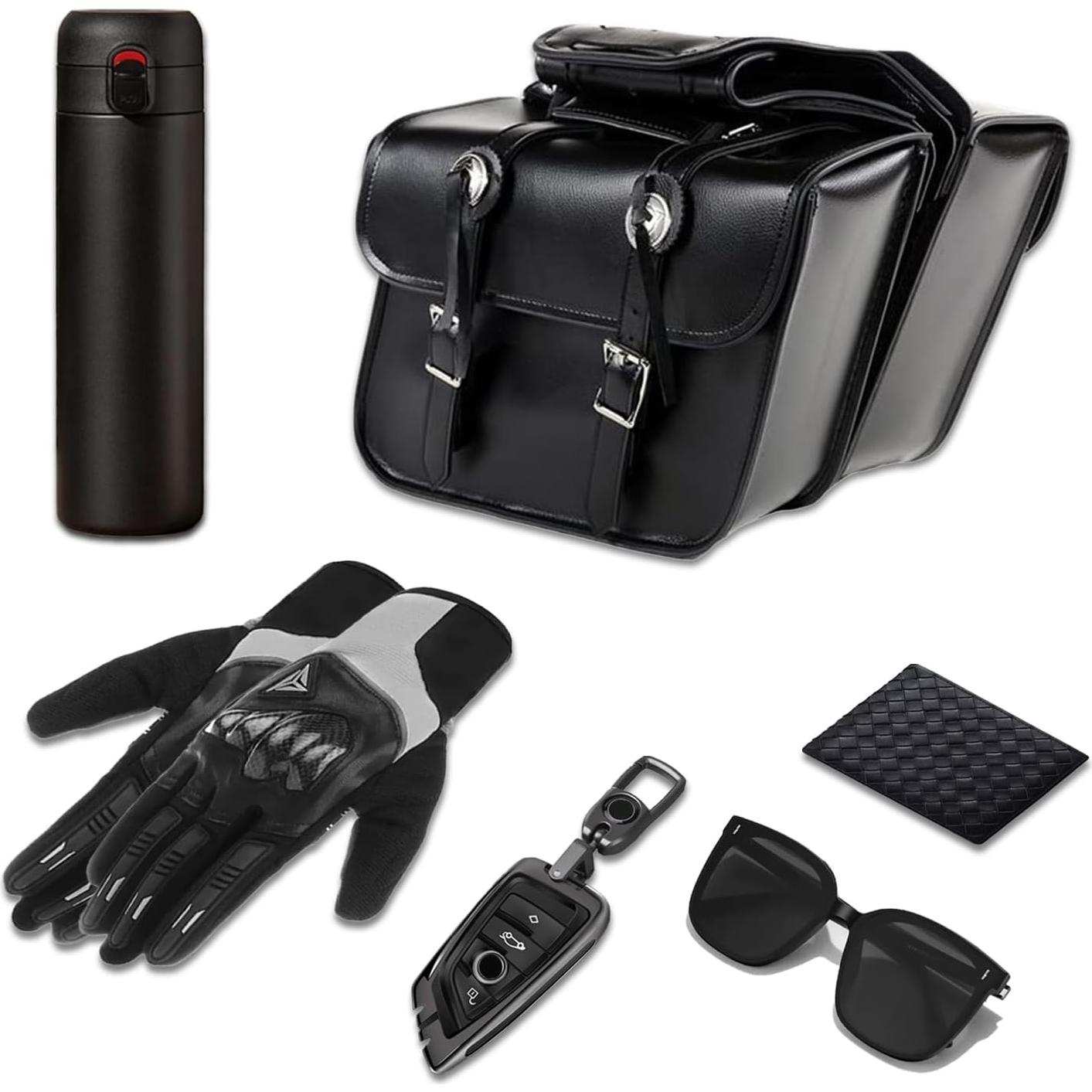 Bolsas de Sillón GARGOYLE BELLS de Cuero para Motocicleta 25L