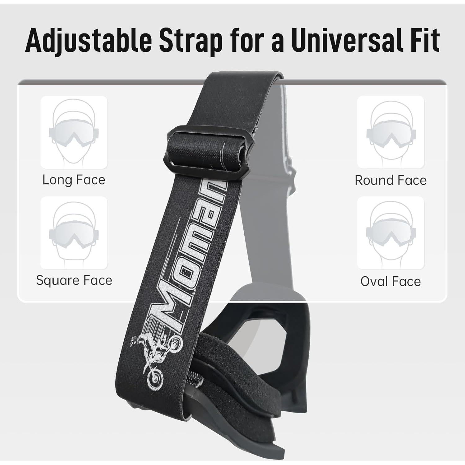 Gafas de Motocross Moman UV400 para Adultos - Vista Panorámica