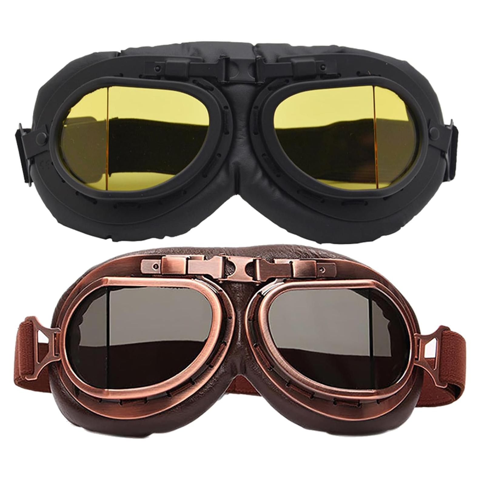 Paquete de 2 Gafas Vintage Peicees para Motocicleta y Bicicleta