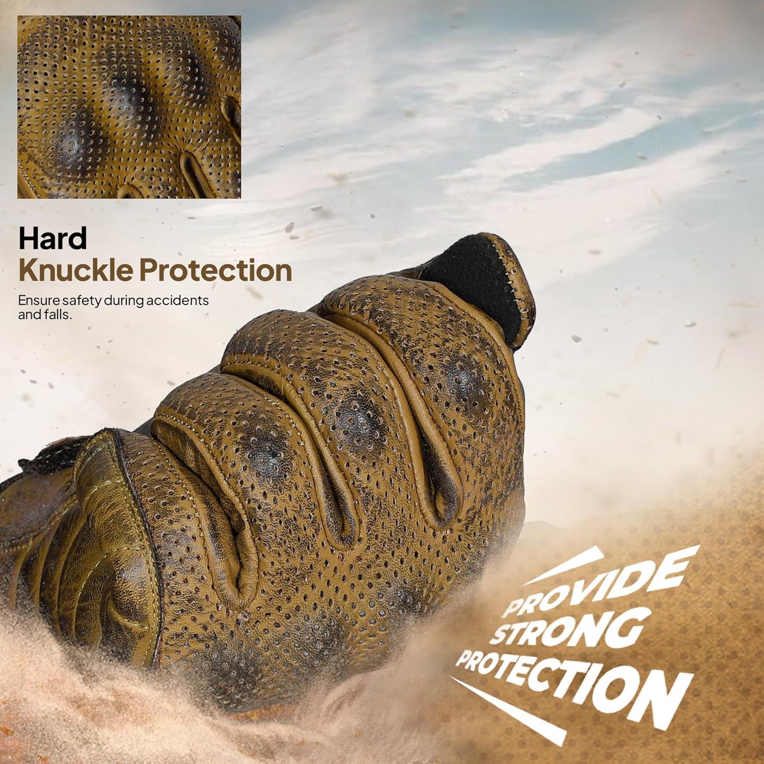 Guantes de Motocicleta SAGA SPORTS Táctiles Unisex Marrón Grande