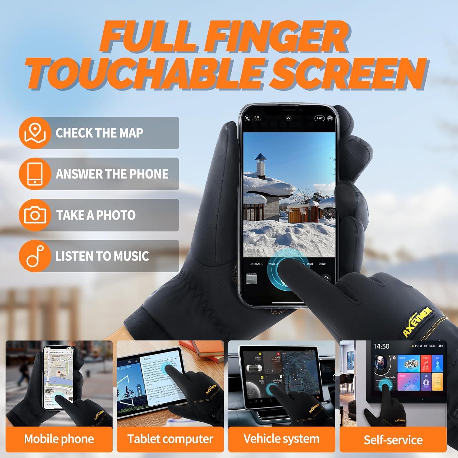 Guantes de Invierno Impermeables Térmicos para Hombres y Mujeres