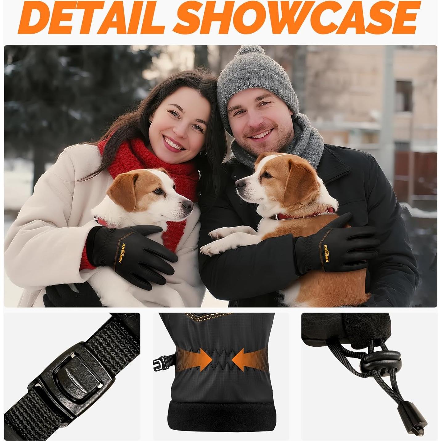 Guantes de Invierno Impermeables Térmicos para Hombres y Mujeres