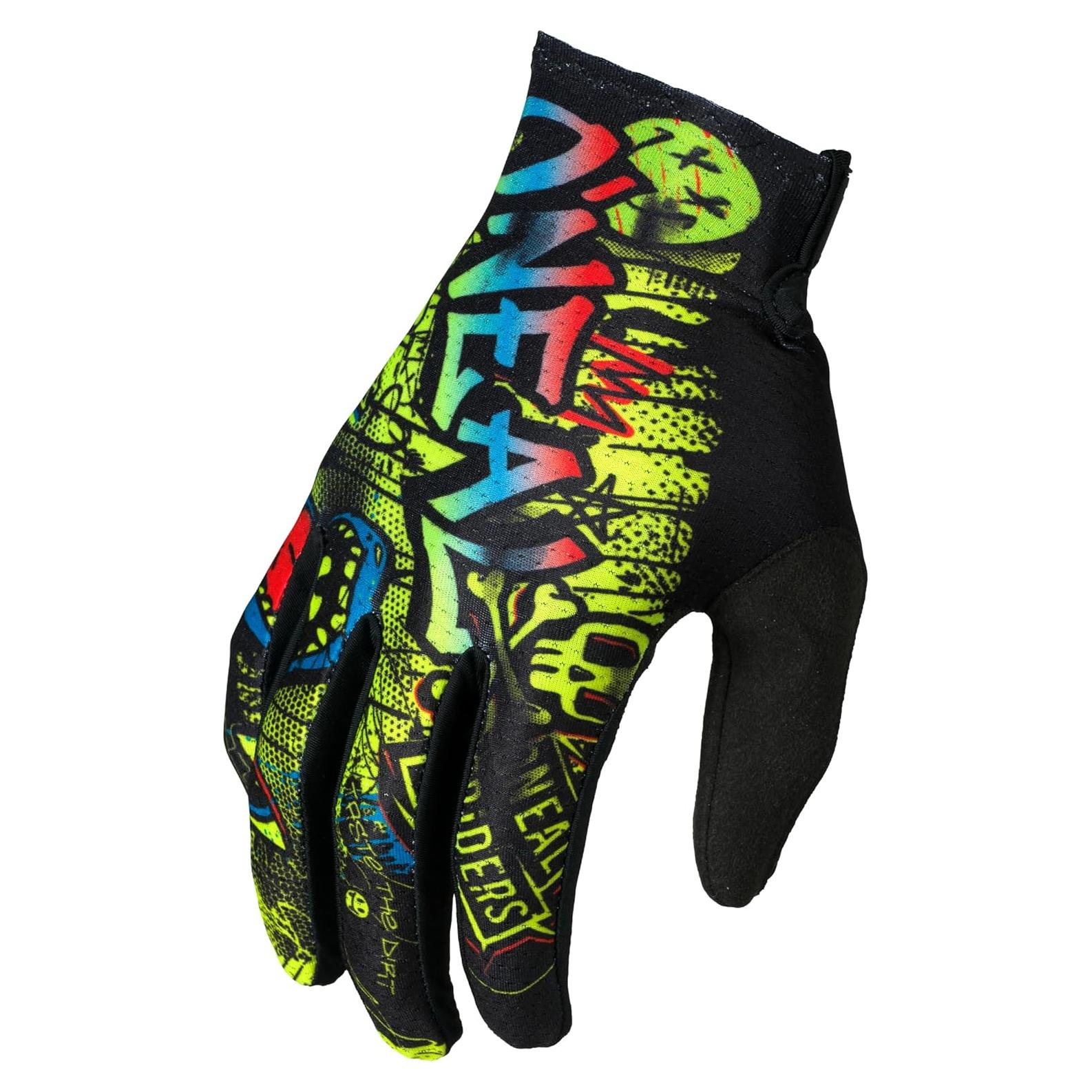 Guante MX O'NEAL Matrix Juventud Negro/Neón Pequeño