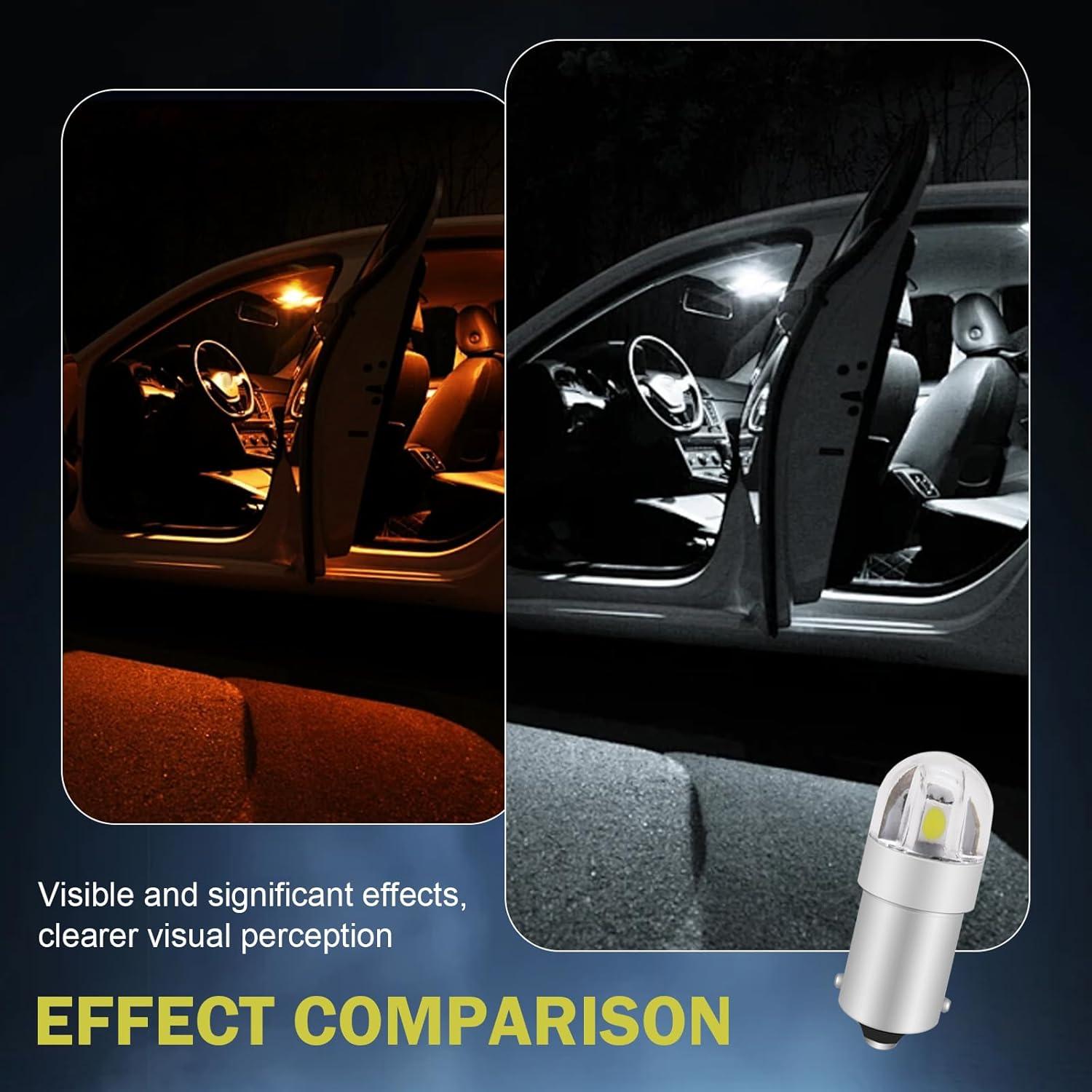 10 Bombillas LED BA9S Zikefest 6000K 200 Lúmenes SMD 3030