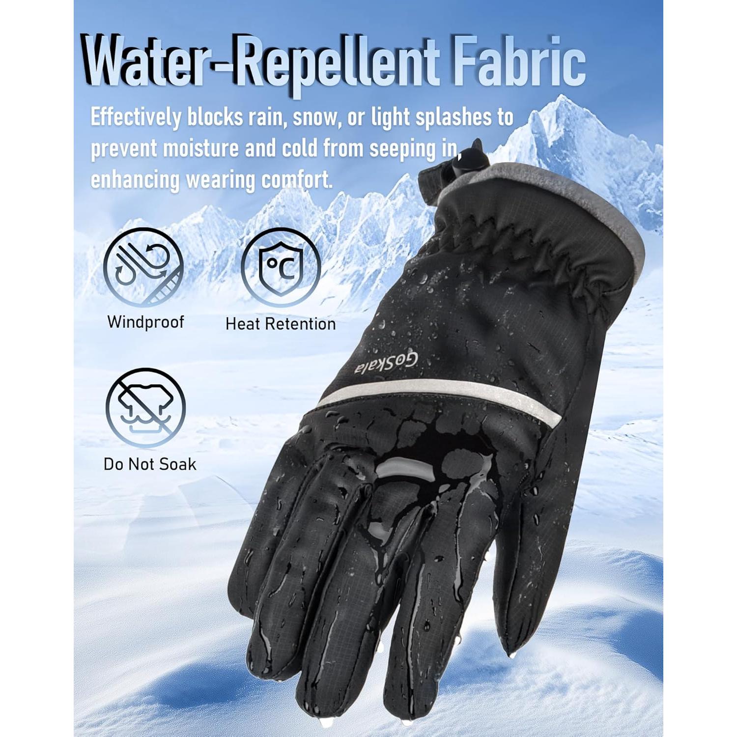 Guantes de Invierno GoSkala Táctiles Impermeables Unisex