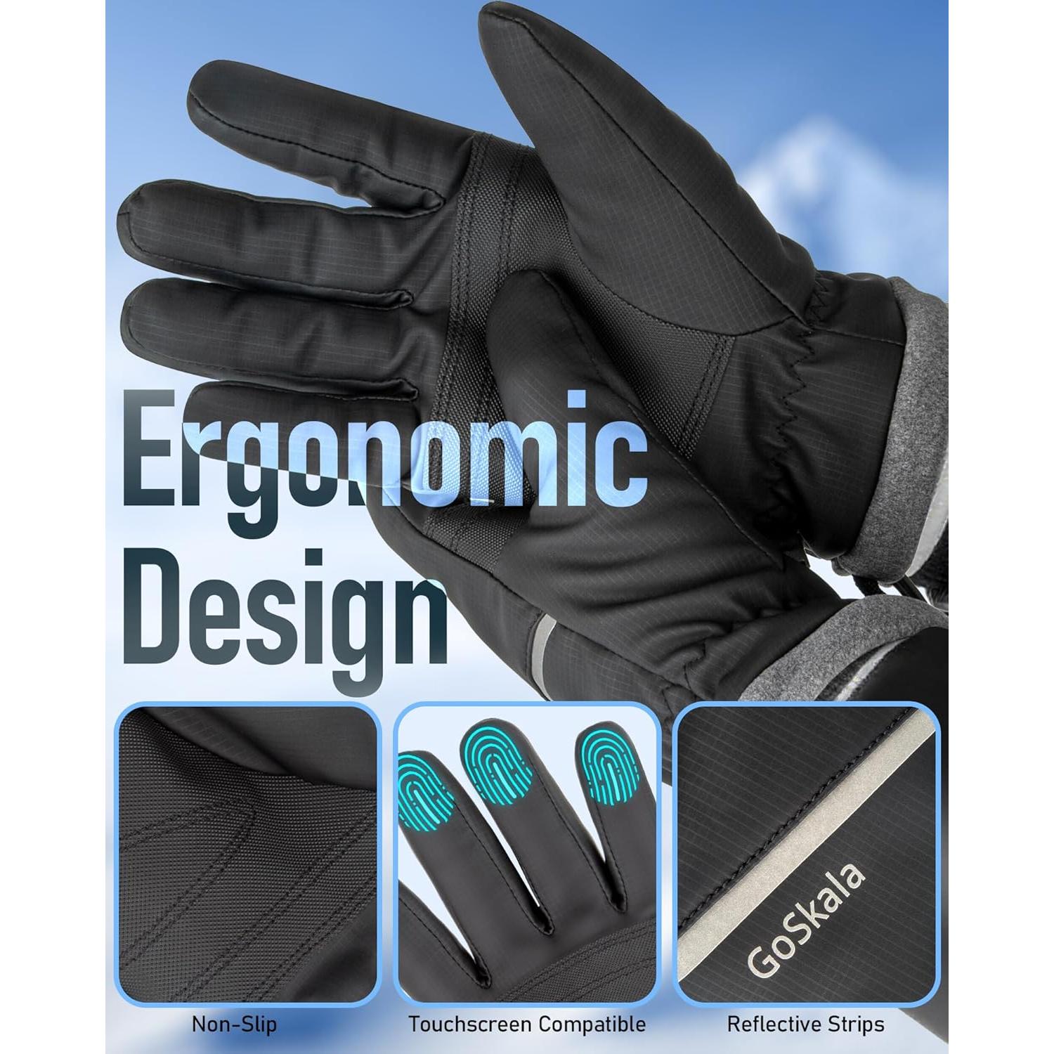 Guantes de Invierno GoSkala Táctiles Impermeables Unisex
