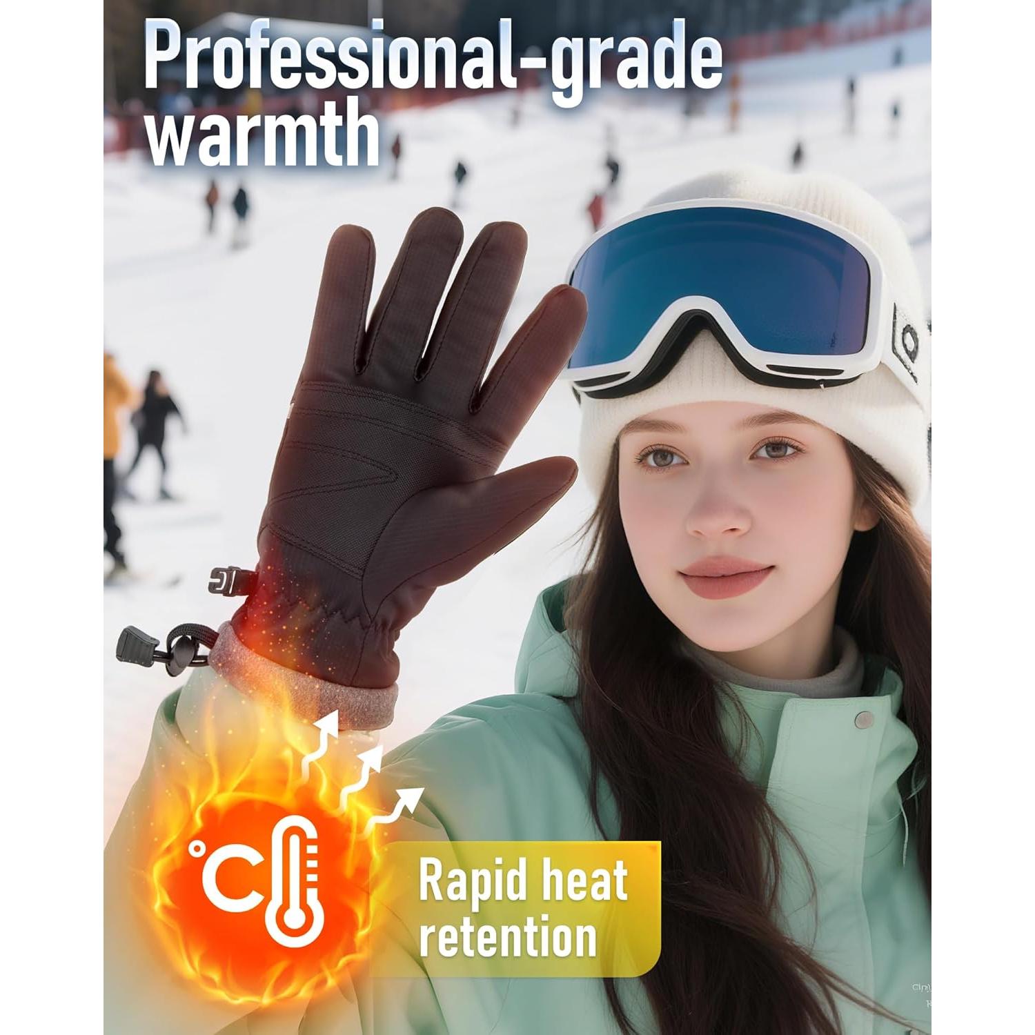 Guantes de Invierno GoSkala Táctiles Impermeables Unisex