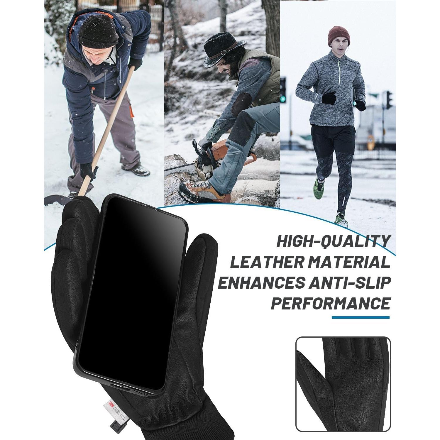 Guantes de Invierno Impermeables RIGWARL Térmicos 3M - Negro