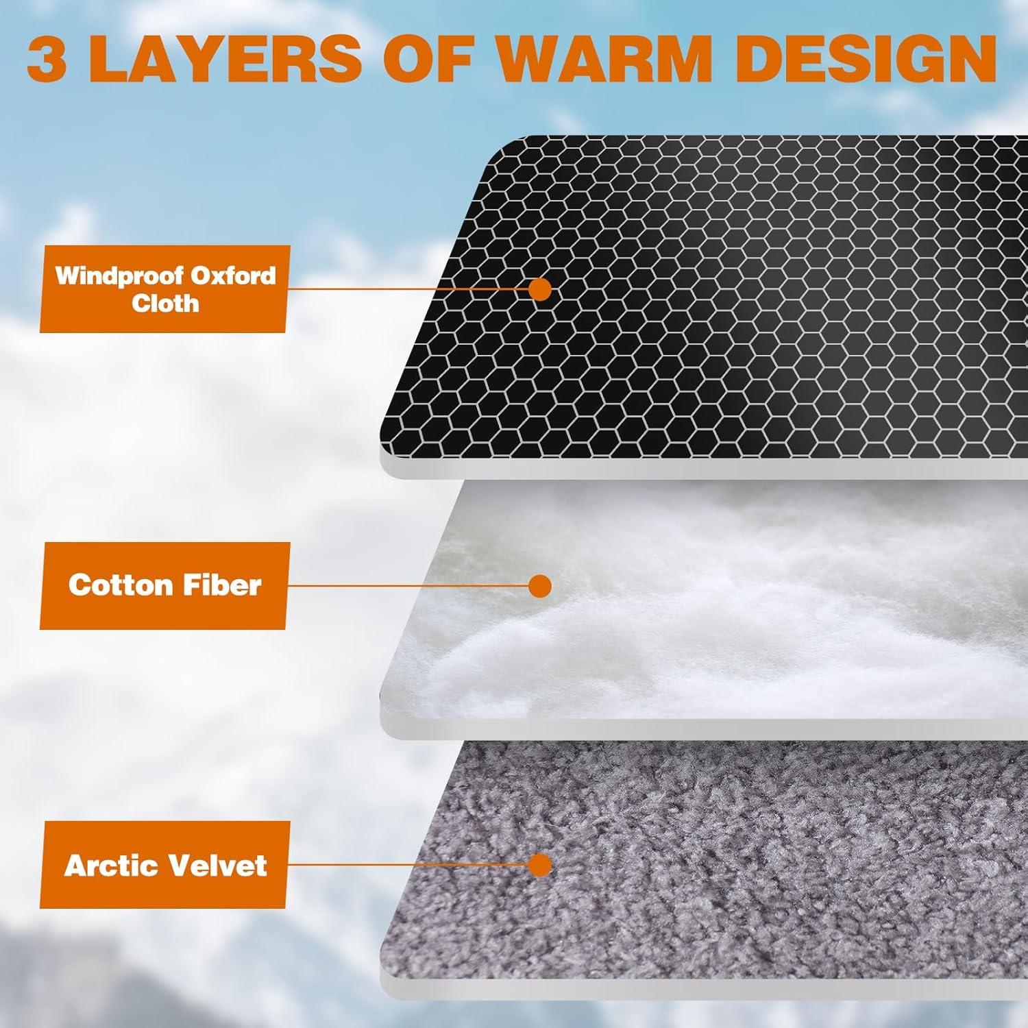 Guantes de Manillar de Invierno Geyoga para Bicicleta 1 Par