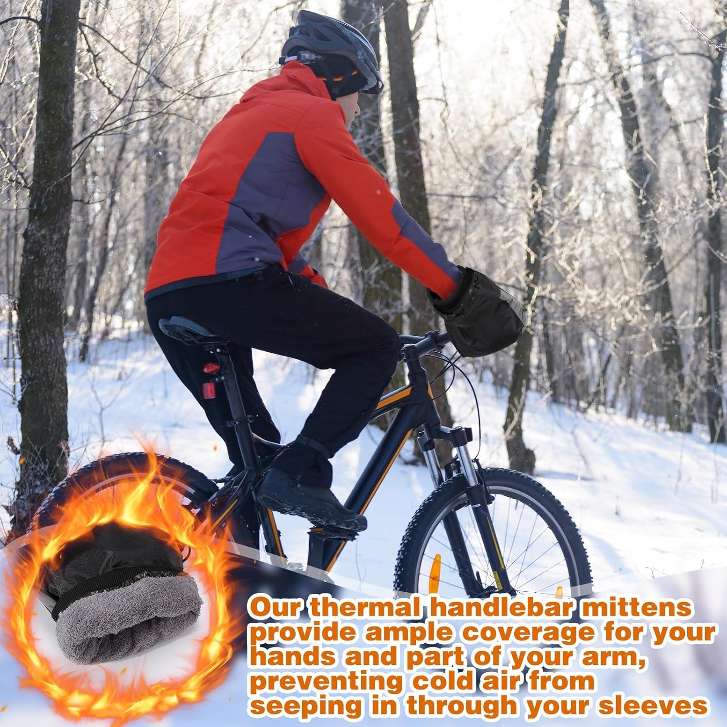 Guantes de Manillar de Invierno Geyoga para Bicicleta 1 Par