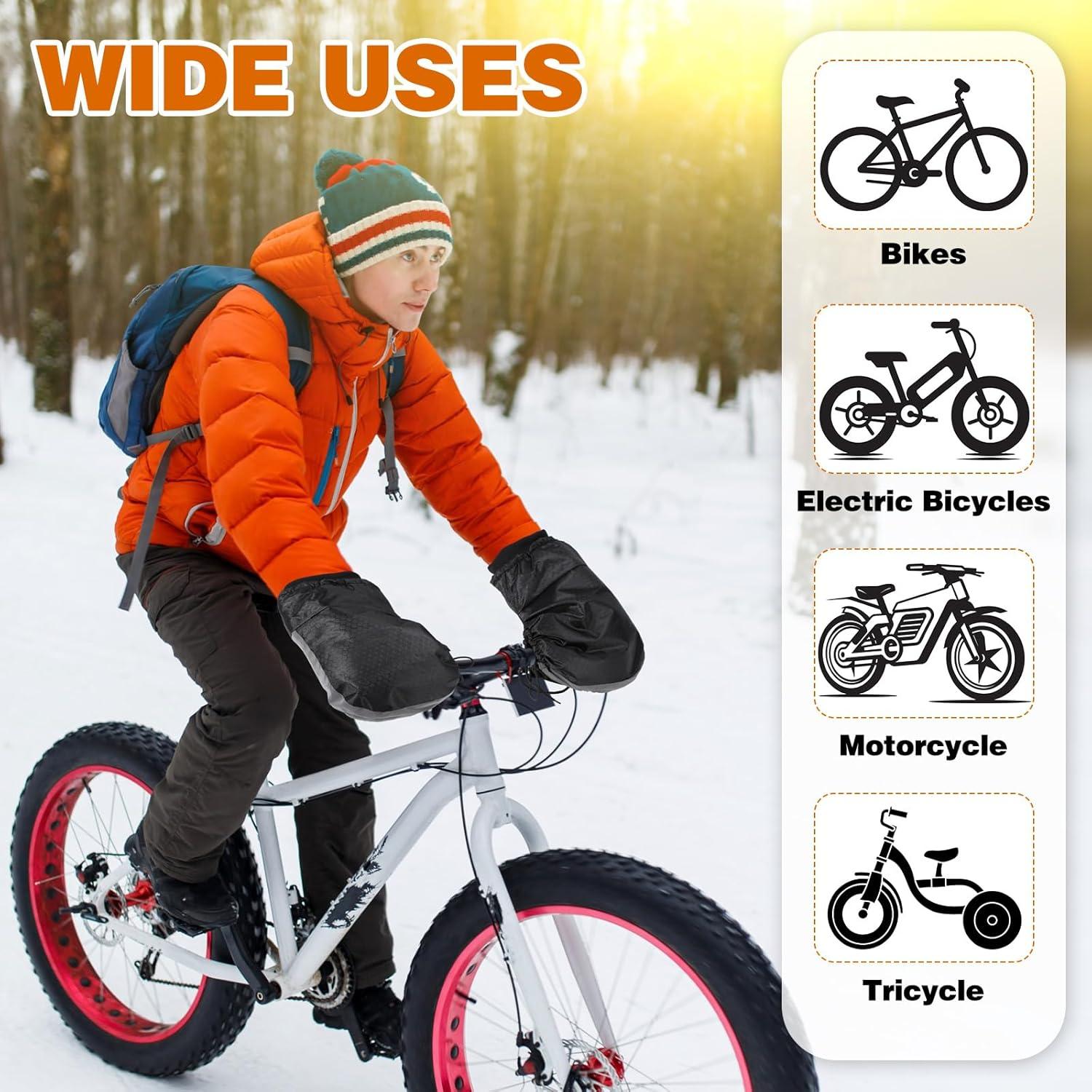 Guantes de Manillar de Invierno Geyoga para Bicicleta 1 Par