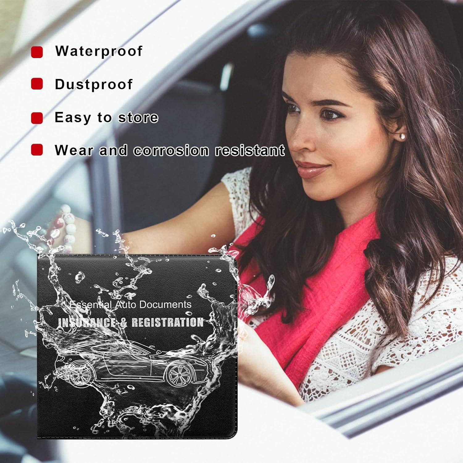 Soporte de Registro de Automóvil Yourkar 4PCS Negro PVC